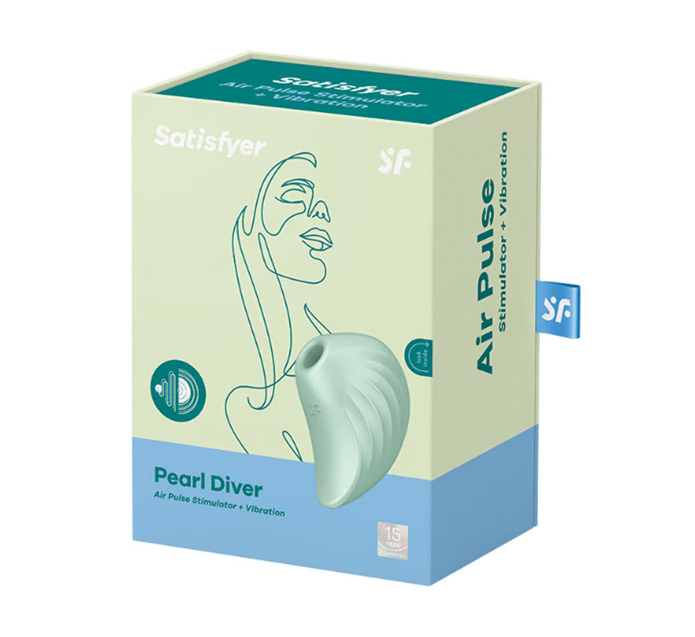 Satisfyer Pear Diver - Air Pulse Stimulator Plus Vibration - Mint-2