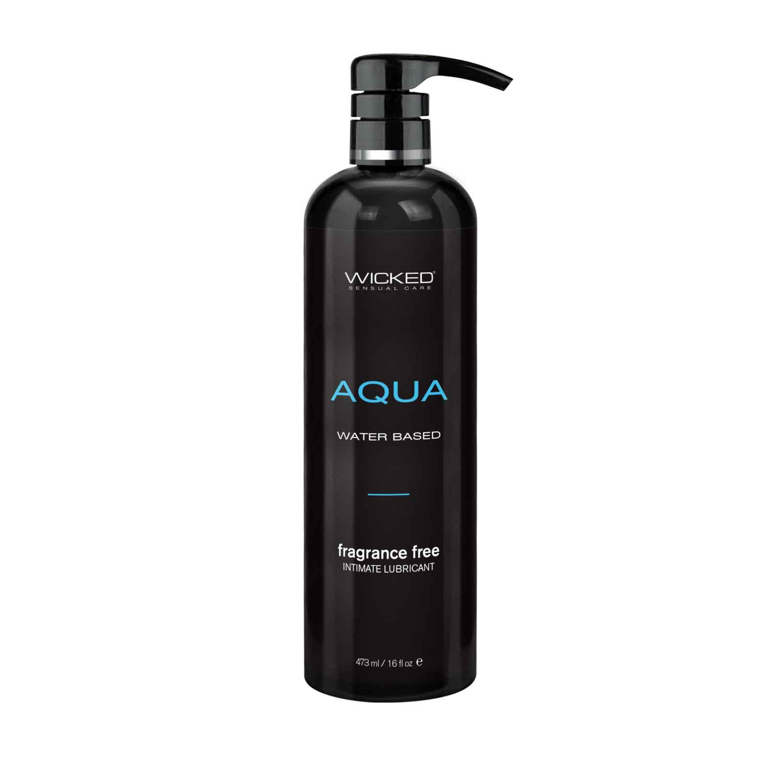 Aqua Lube Water Based 16 Oz Fragrance Free Intimate Lubricant Bottle with Pump