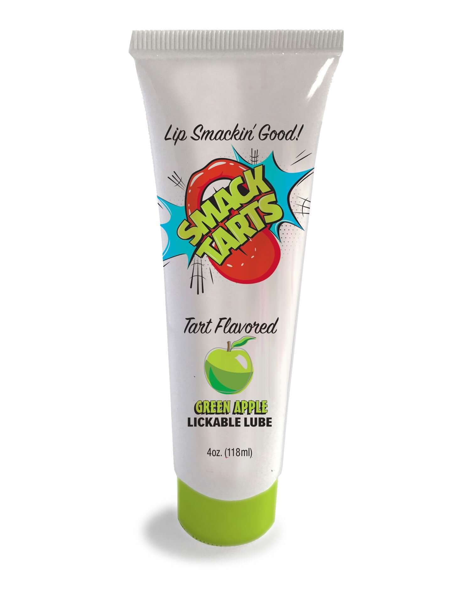 Smack Tarts 4oz Green Apple Lickable Flavored Lubricant Tube by Little Genie.