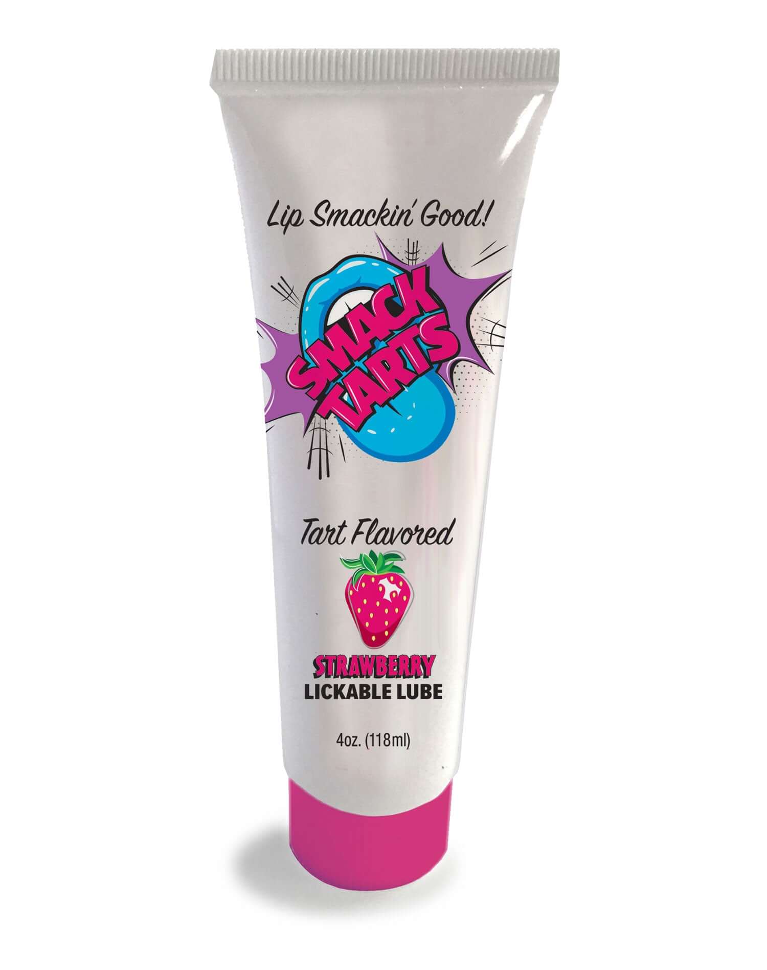 Smack Tarts 4oz Strawberry Lickable Flavored Lubricant Tube - Tangy Tart, Lip Smackin' Good