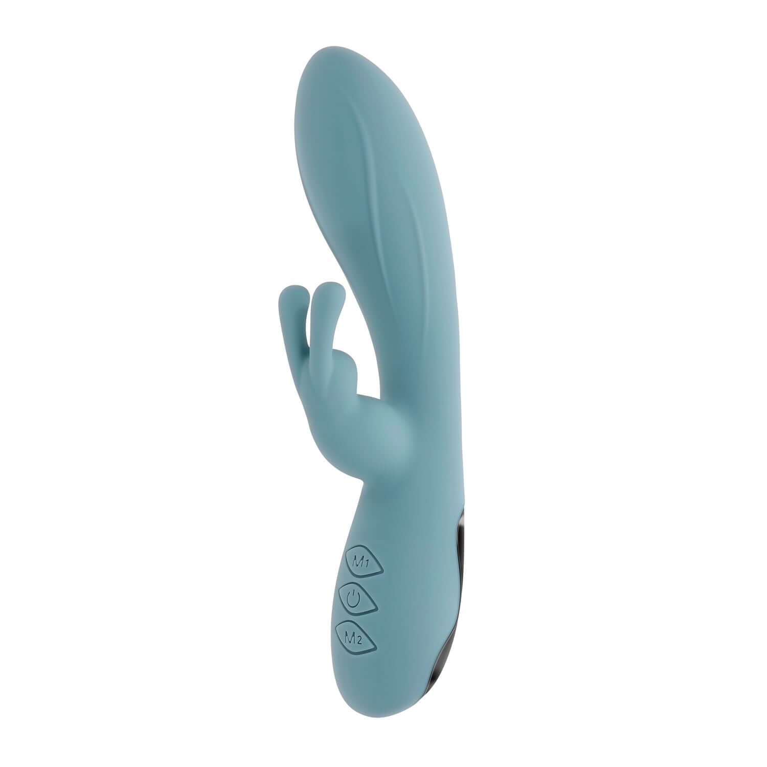 Boss Bunny Rabbit Vibrator in blue, featuring dual motors and sleek silicone design for intense pleasure.