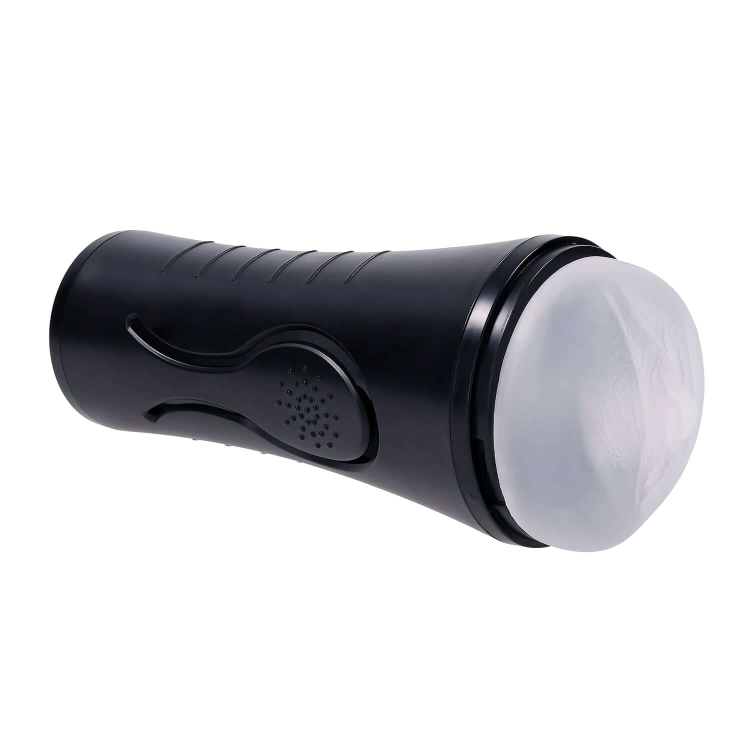 Hold Tight Vagina Stroker in black with a realistic vaginal entry and a dynamic vibrating function for enhanced pleasure.