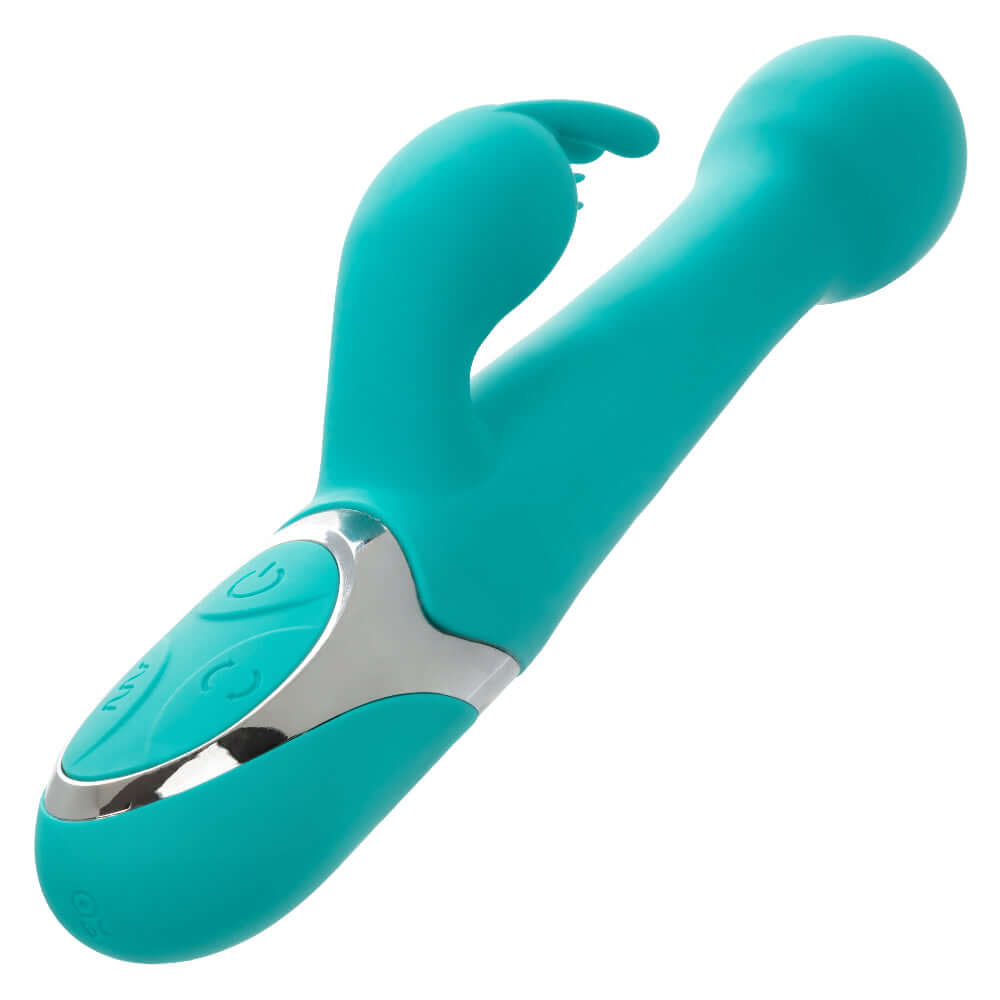 Enchanted Oscillate Massager Turquoise - dual stimulator with thrusting and rotating beads, advanced technology, user-friendly pleasure device