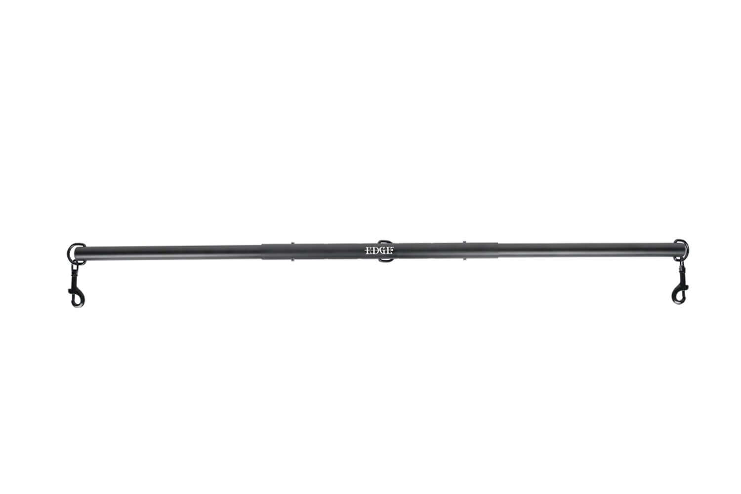 Edge Adjustable Spreader Bar in black, crafted from durable aluminum, extends from 28.5" to 37" for versatile restraint.