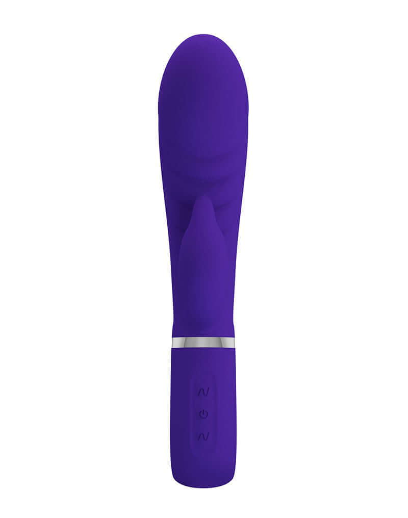 Prescott Super Soft Rabbit Silicone Vibrator in Purple - Ultra Soft, Smooth, Skin-friendly for Comfortable and Sweet Love Experiences