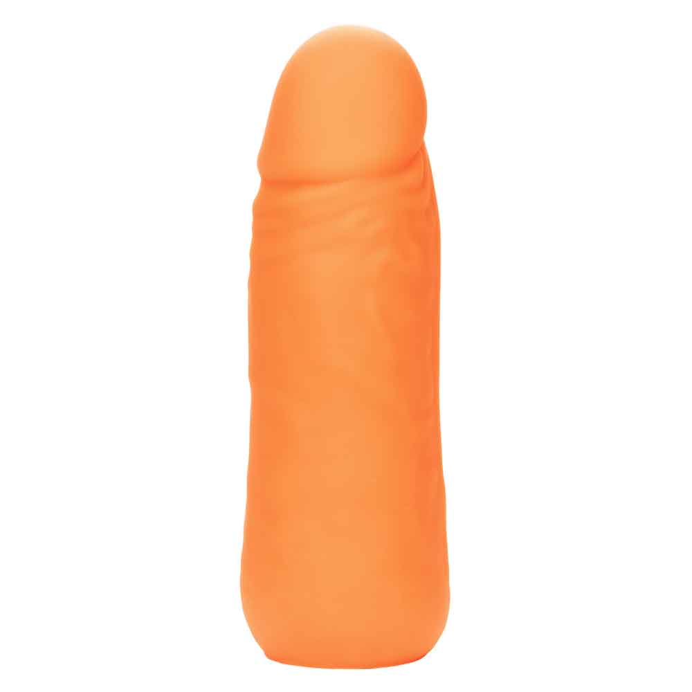 Mini Vibrating Studs - Orange 4.25-inch liquid silicone vibe with 10 intense functions for powerful sensations and life-like design.