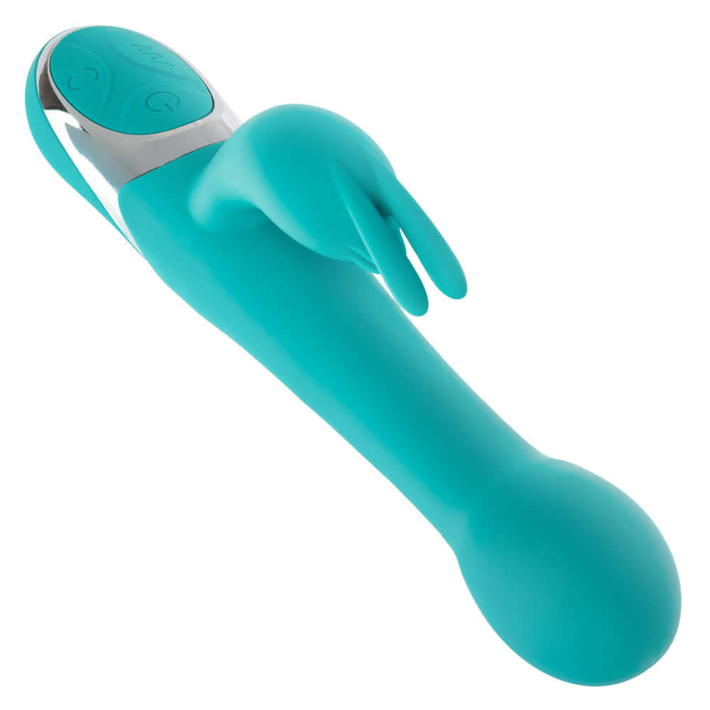 Turquoise Enchanted Oscillate Massager with powerful dual stimulation features and advanced technology for personal pleasure.