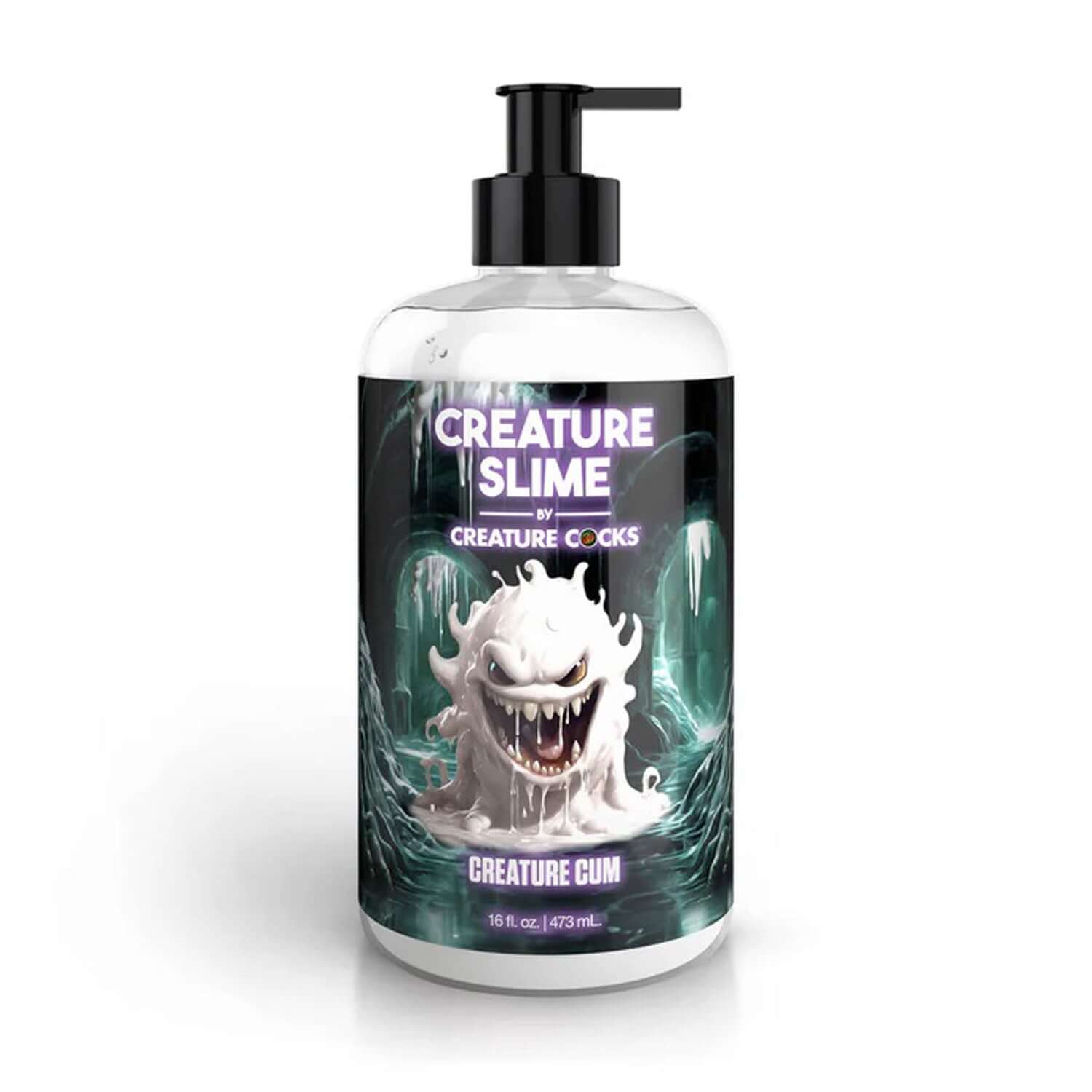 16oz Creature Slime Creature Cum Unscented Lubricant Bottle - Clear Water-Based Lube for Fantasy Roleplay and Toy Compatibility