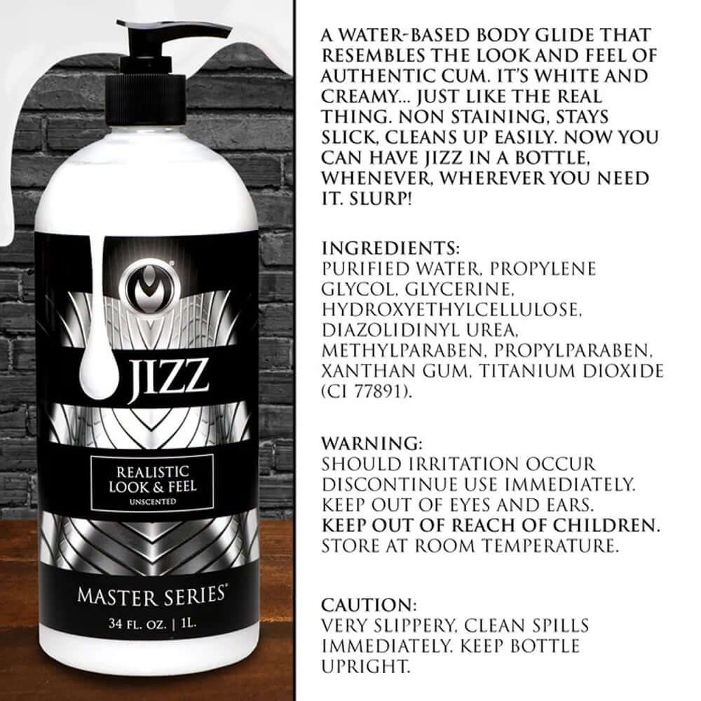 Jizz Unscented Water-Based Lube - 34oz-2