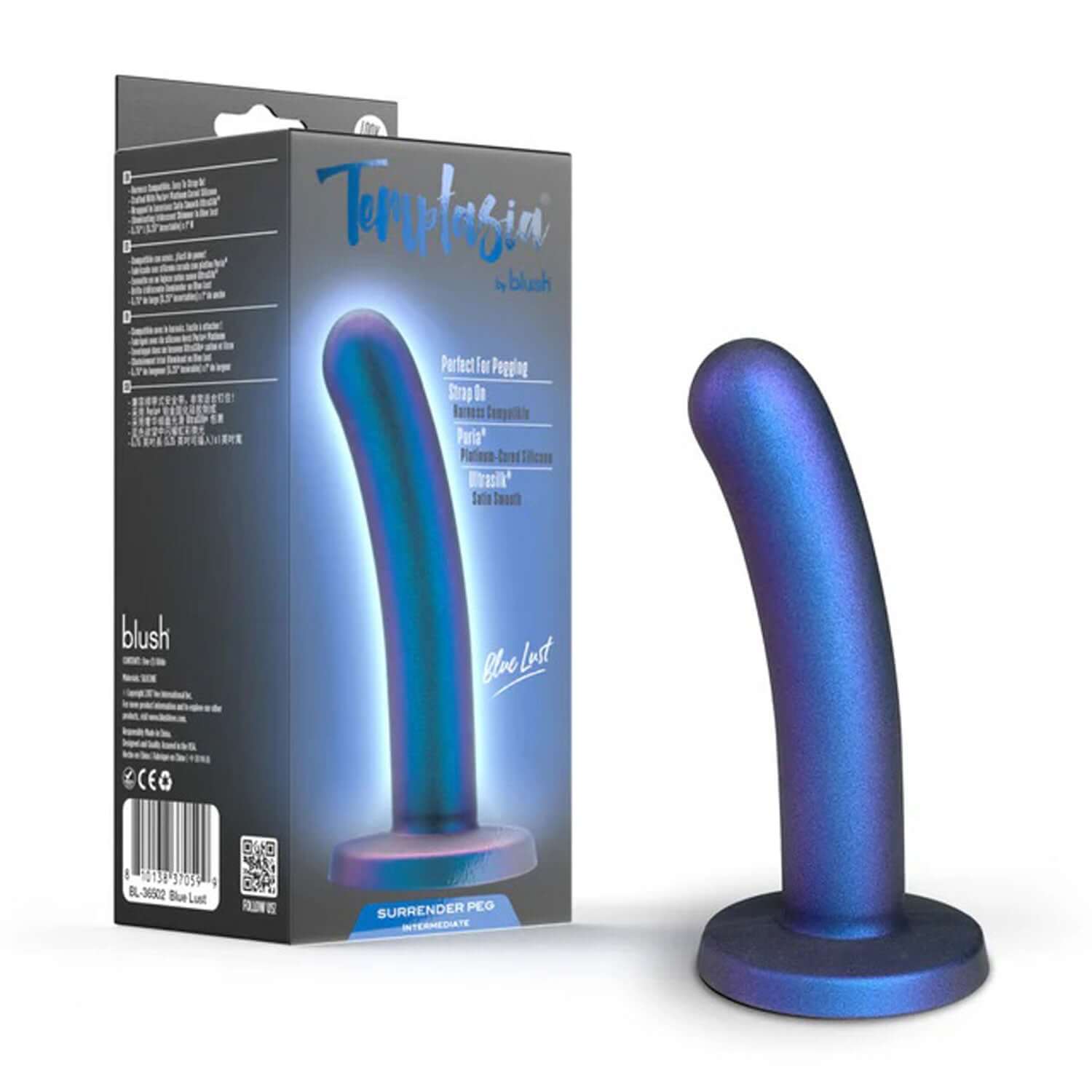 Temptasia Surrender Peg Intermediate Blue Lust Dildo