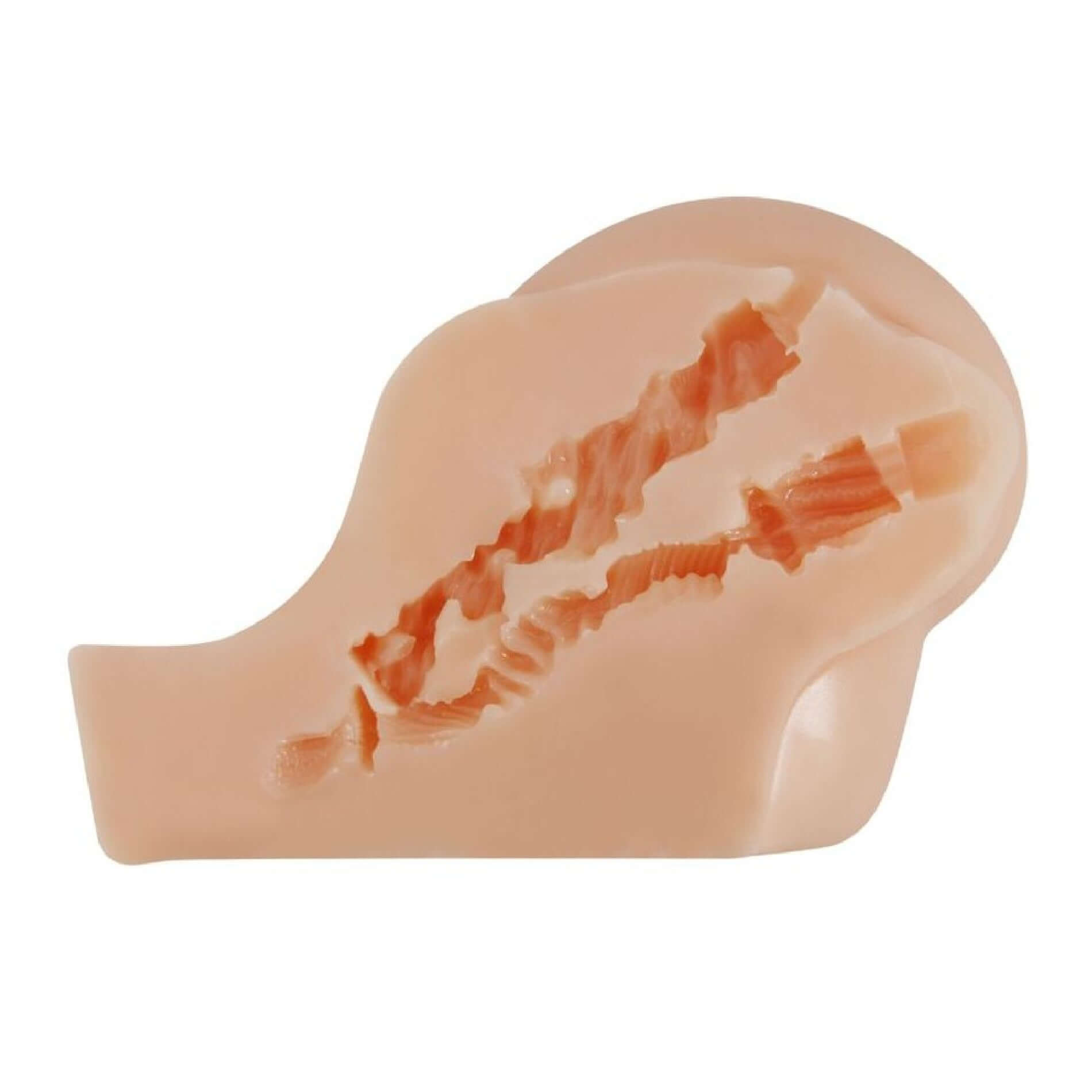 Kylie Realistic Vagina and Ass Vibrator cross-section view showing detailed internal textures for enhanced stimulation.