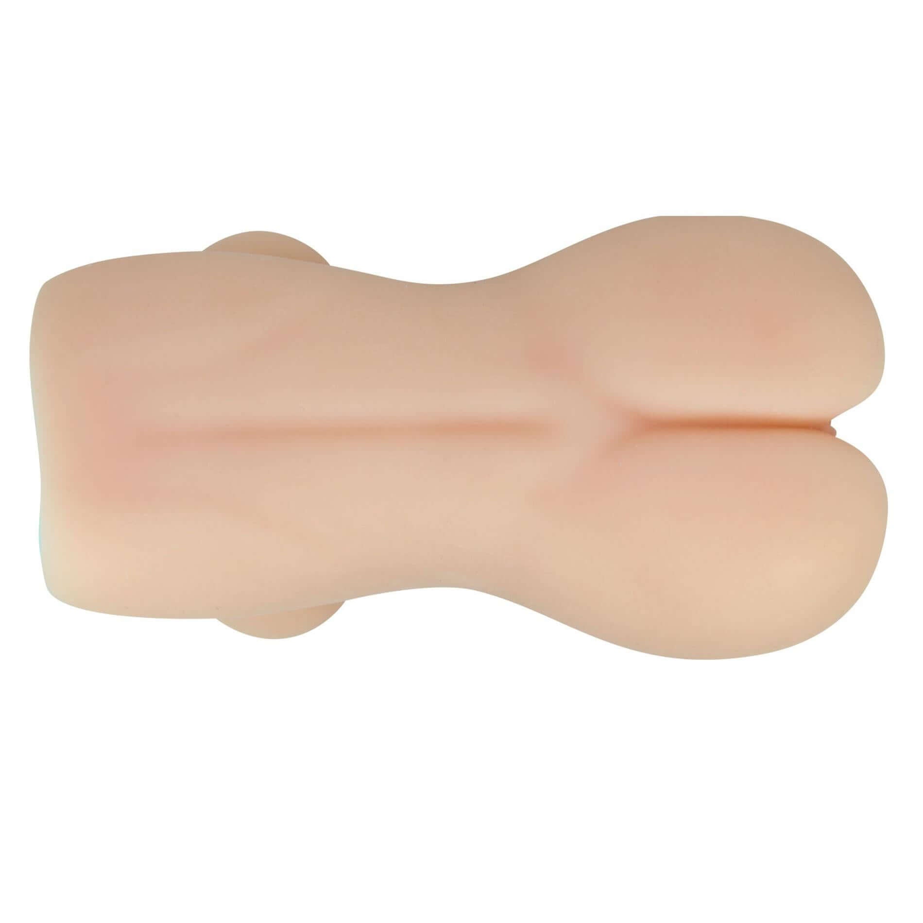 Realistic two-channel vagina masturbator with soft, lifelike material and an anatomically accurate design for an authentic experience