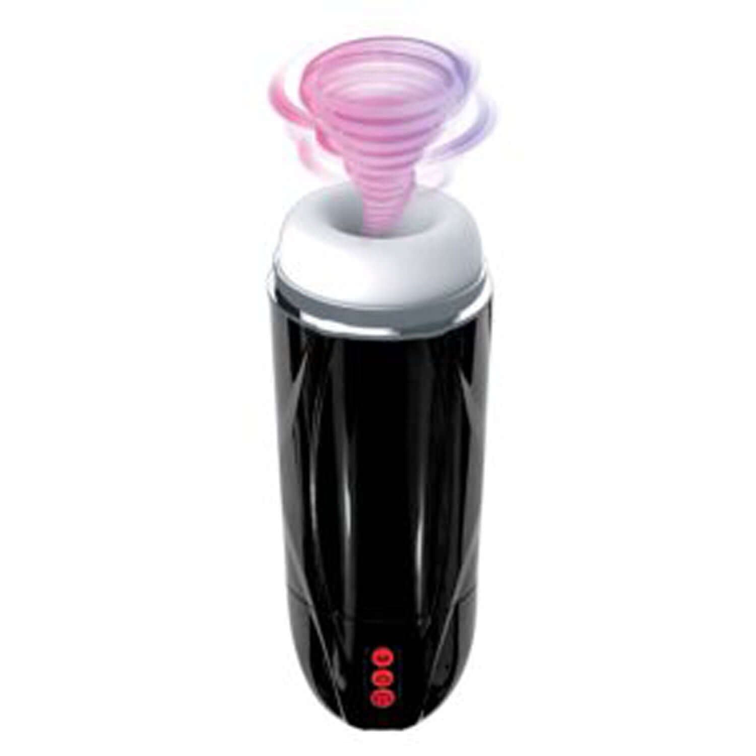 Vibrating Cocksucker Male Masturbator in black with powerful suction and vibration functions for enhanced pleasure.