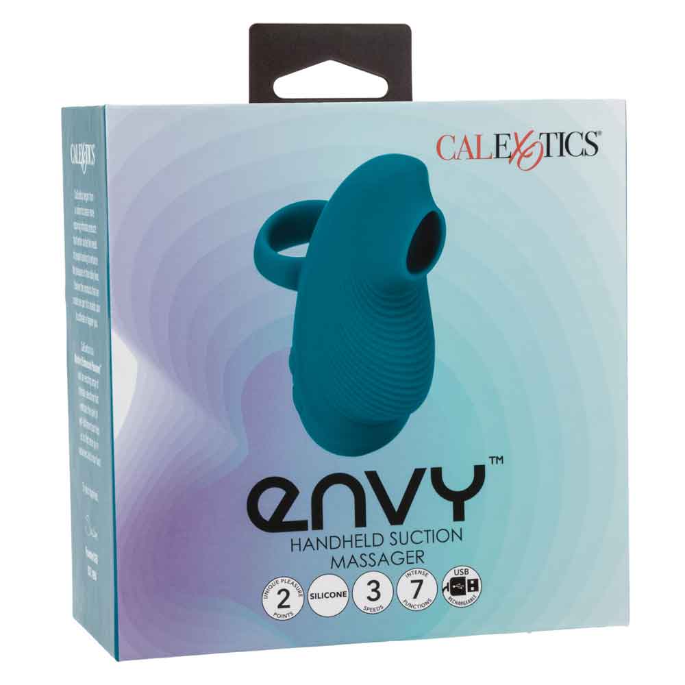 Envy Handheld Suction Massager - Blue-0