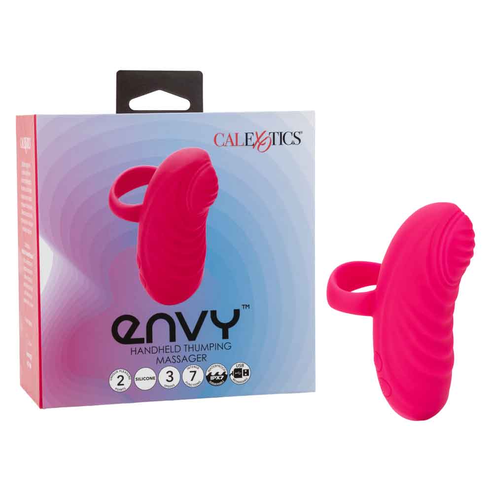 Envy Handheld Thumping Massager - Pink-0