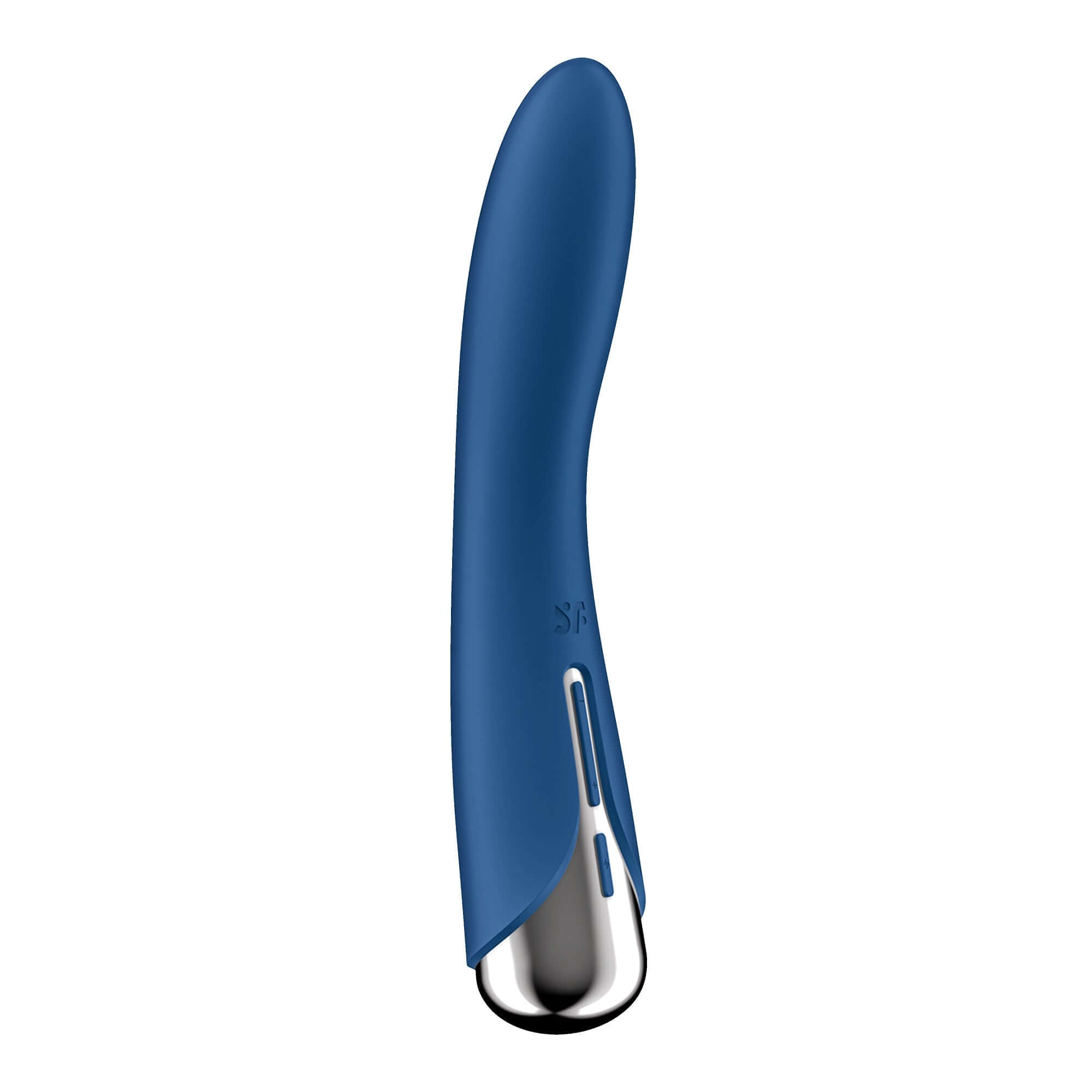 Satisfyer Spinning Vibe 1 in blue, a G-spot vibrator with a sleek design and rotating head for enhanced stimulation.