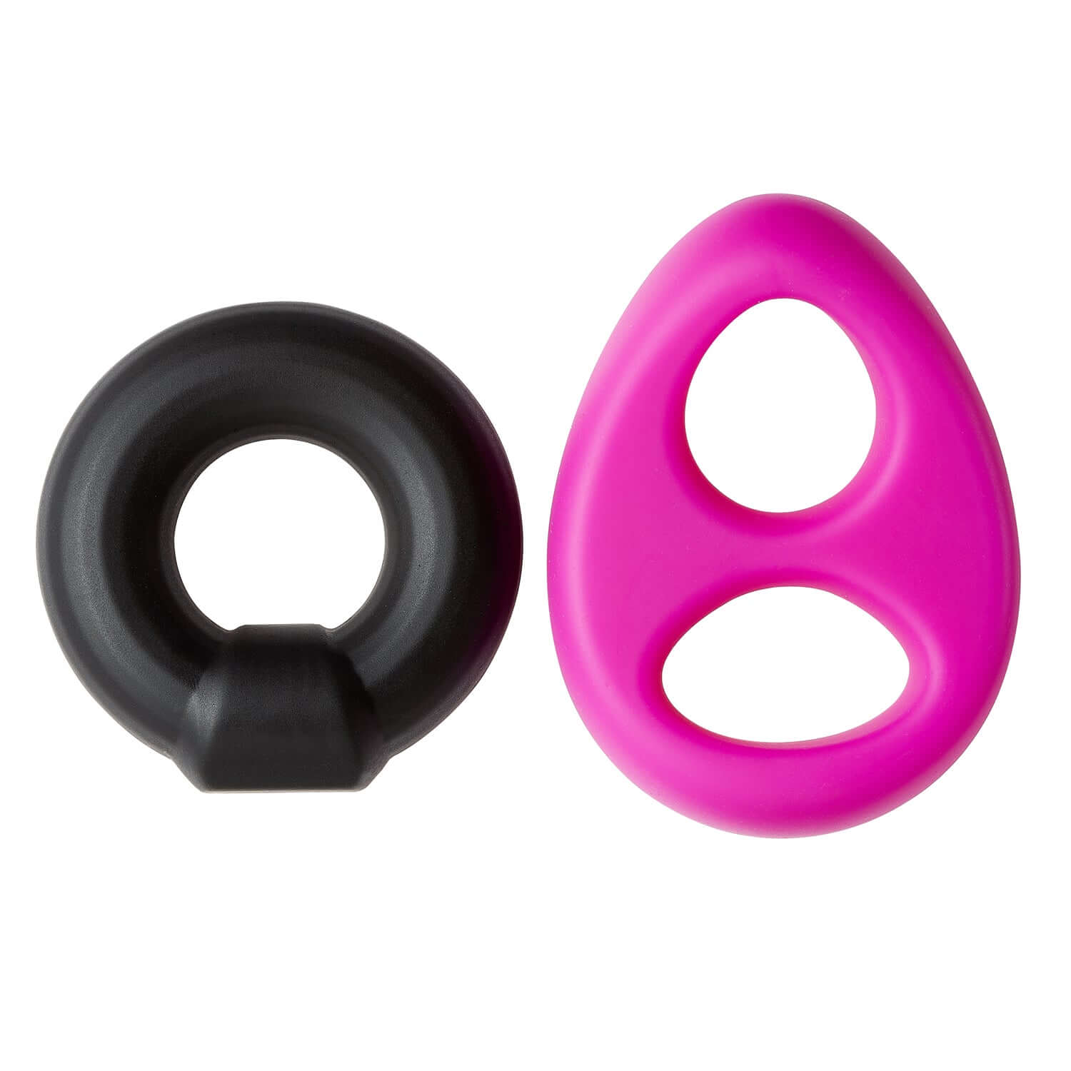 Silicone tear drop ring and donut sling for enhanced erection and sensitivity, featuring dual hole design and comfortable fit.