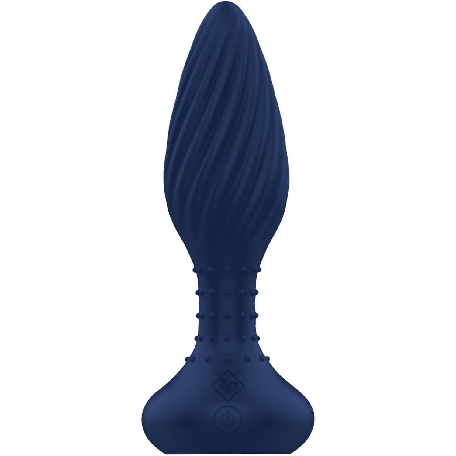 Maxrim Blue Remote Control Rimming Plug with textured design and beaded neck for intense stimulation.