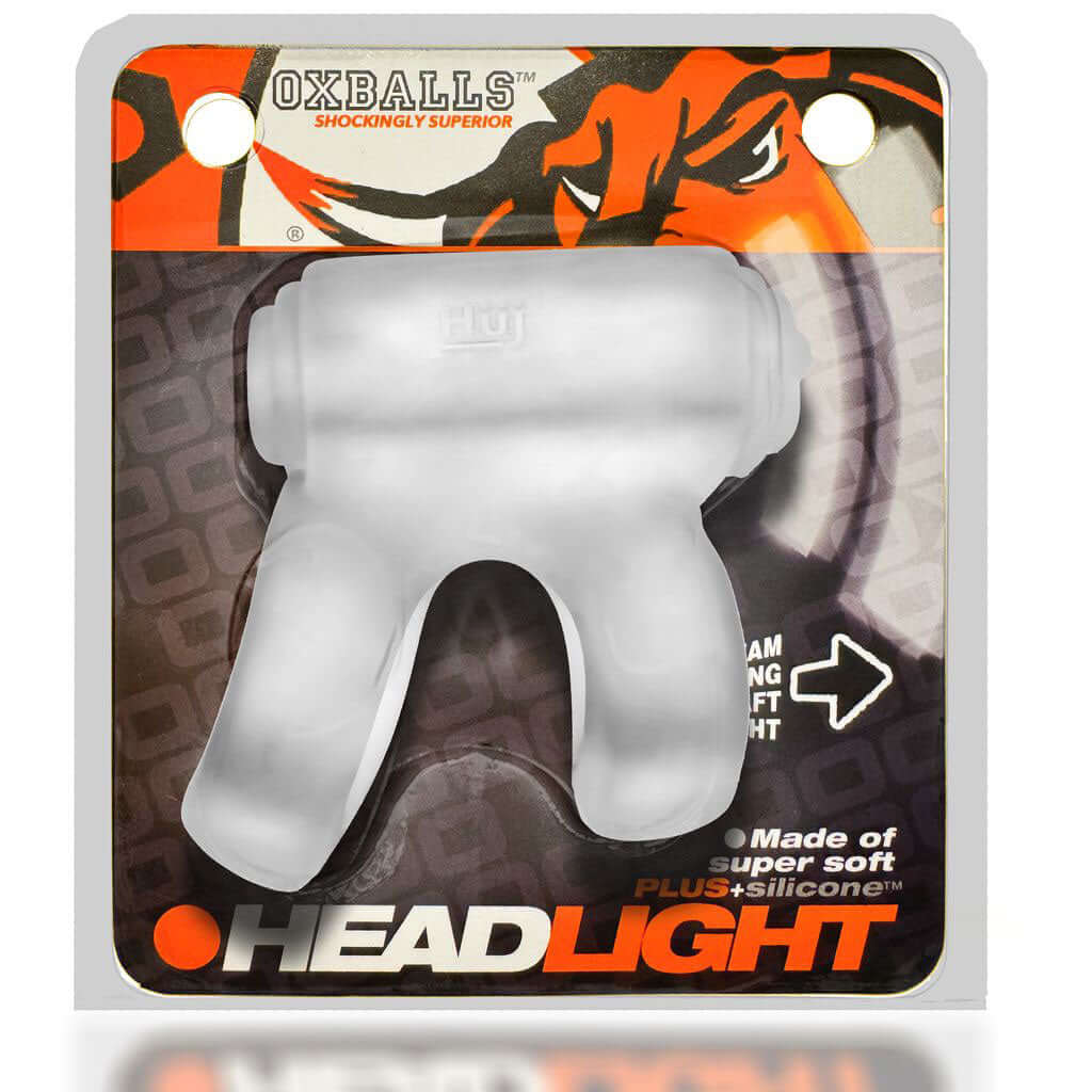 Oxballs Headlight Shaft-Holster LED Cockring in Clear Ice Packaging