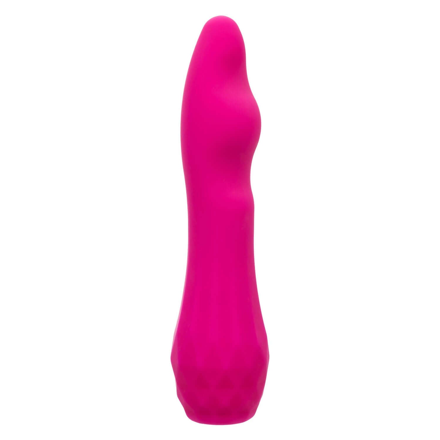 Gia Curved Pleaser Vibrator in pink, designed for precision targeting and enhanced pleasure with 12 vibration functions.