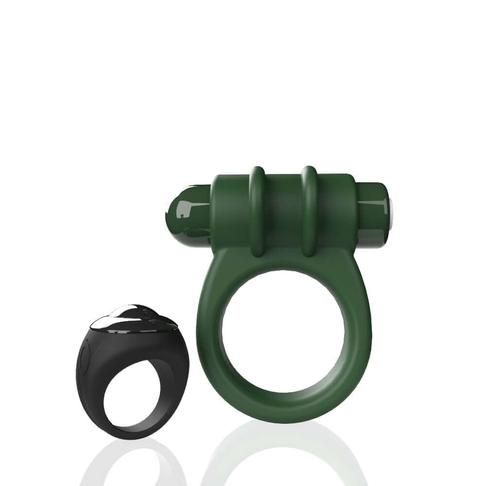 Green Screaming O Remote Controlled Switch Vibrating Ring with 10 functions for mutual satisfaction and sensual stimulation.