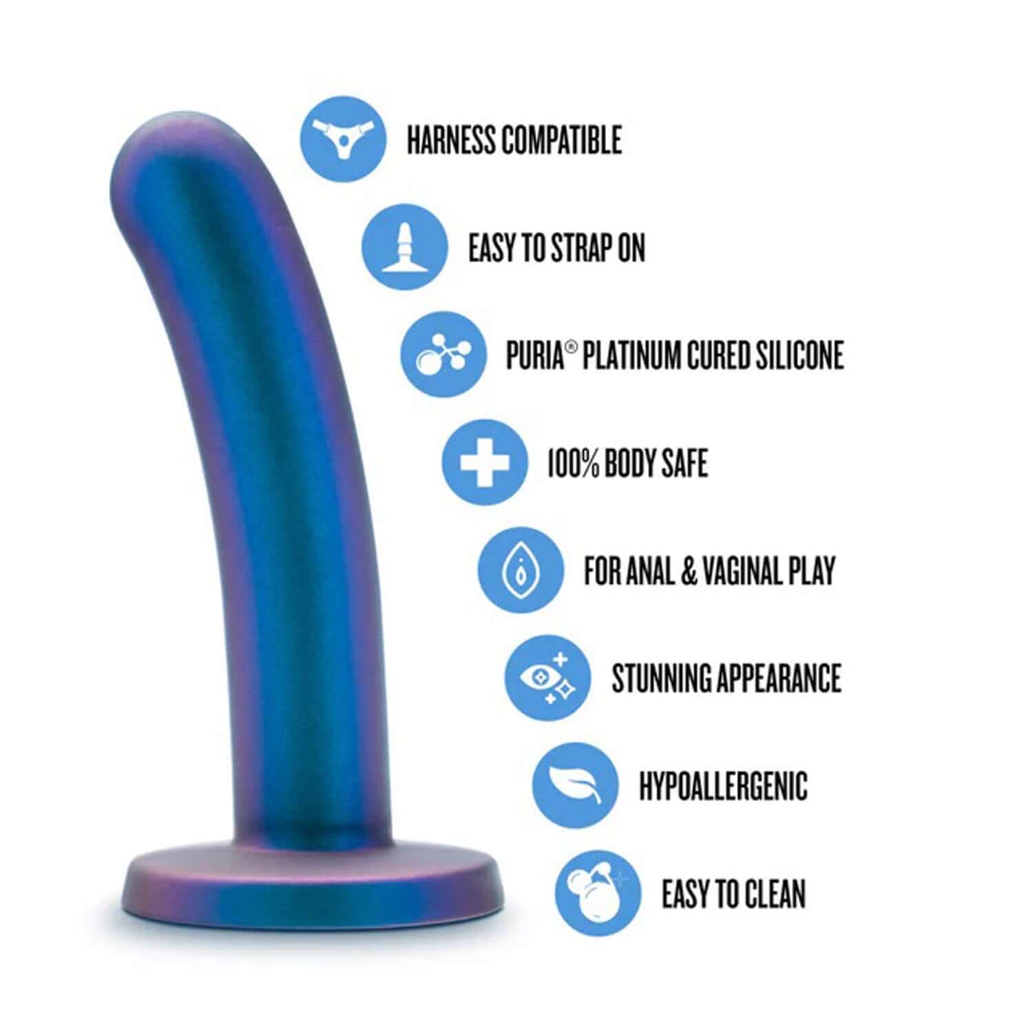 Temptasia Surrender Peg Intermediate Blue Lust Dildo