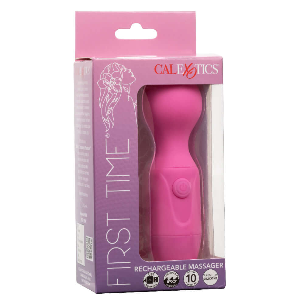 First Time Rechargeable Massager in Pink Packaging