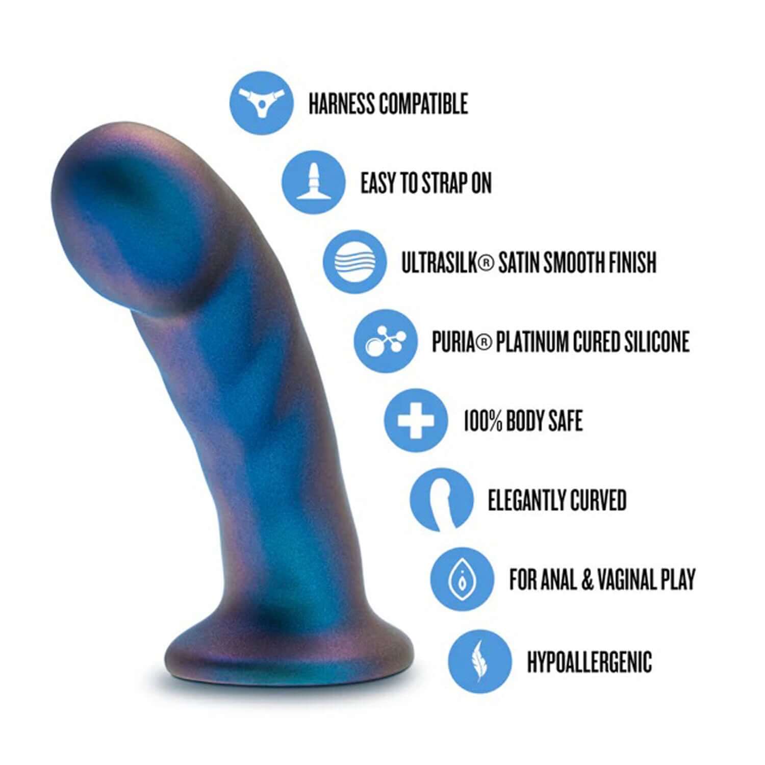 Temptasia Rebellion Peg Blue Erotic Dildo