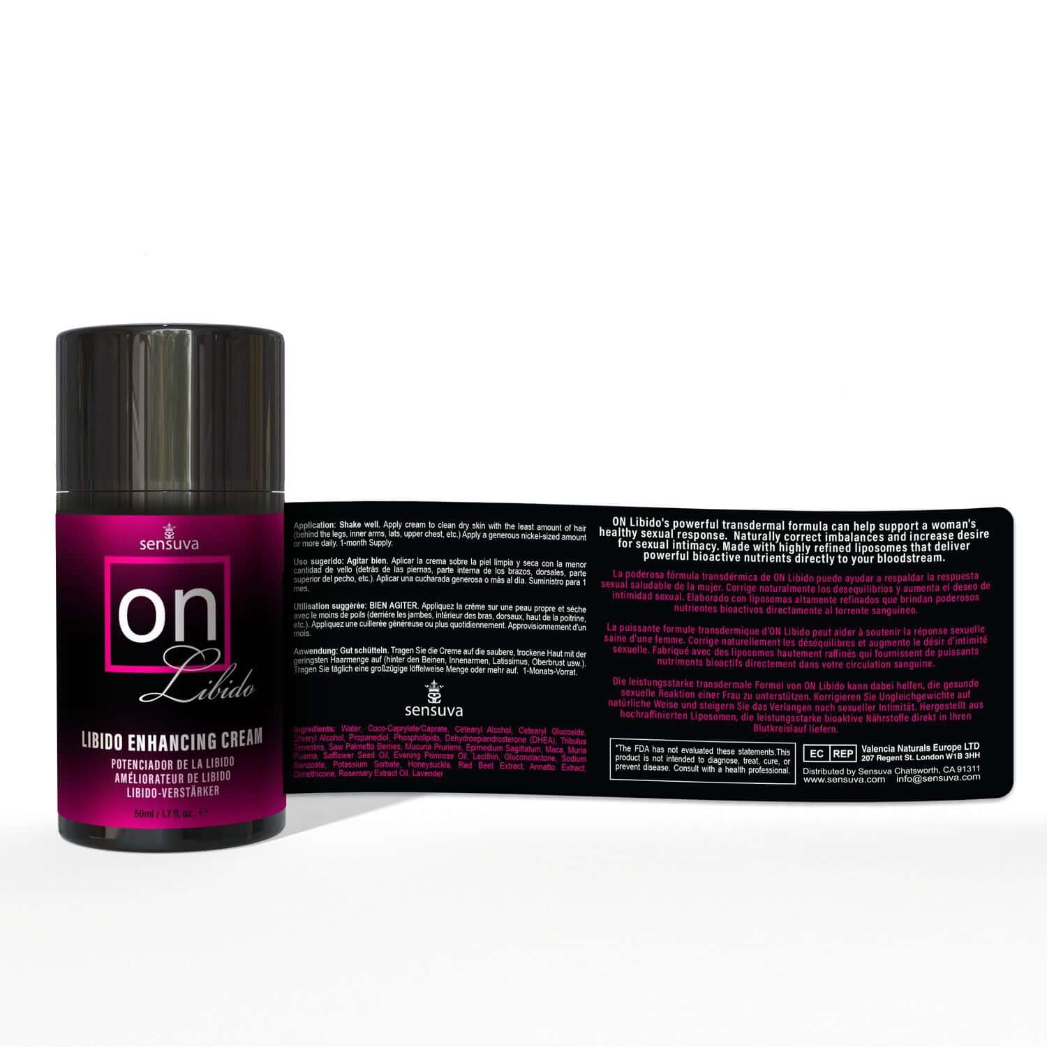 On Libido 1.7oz cream for women, enhancing natural desire and intimacy support.