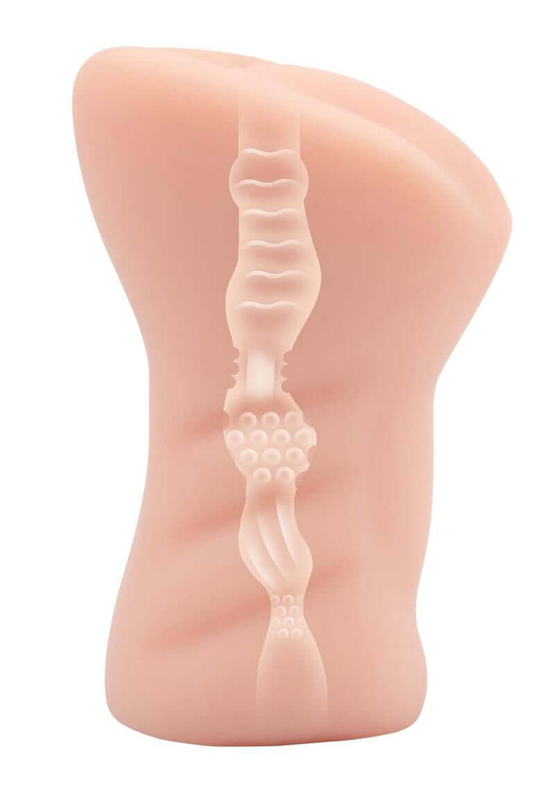 Realistic pornstar-inspired ZOLO stroker with textured canals for ultimate pleasure and ultra-realistic sensations.