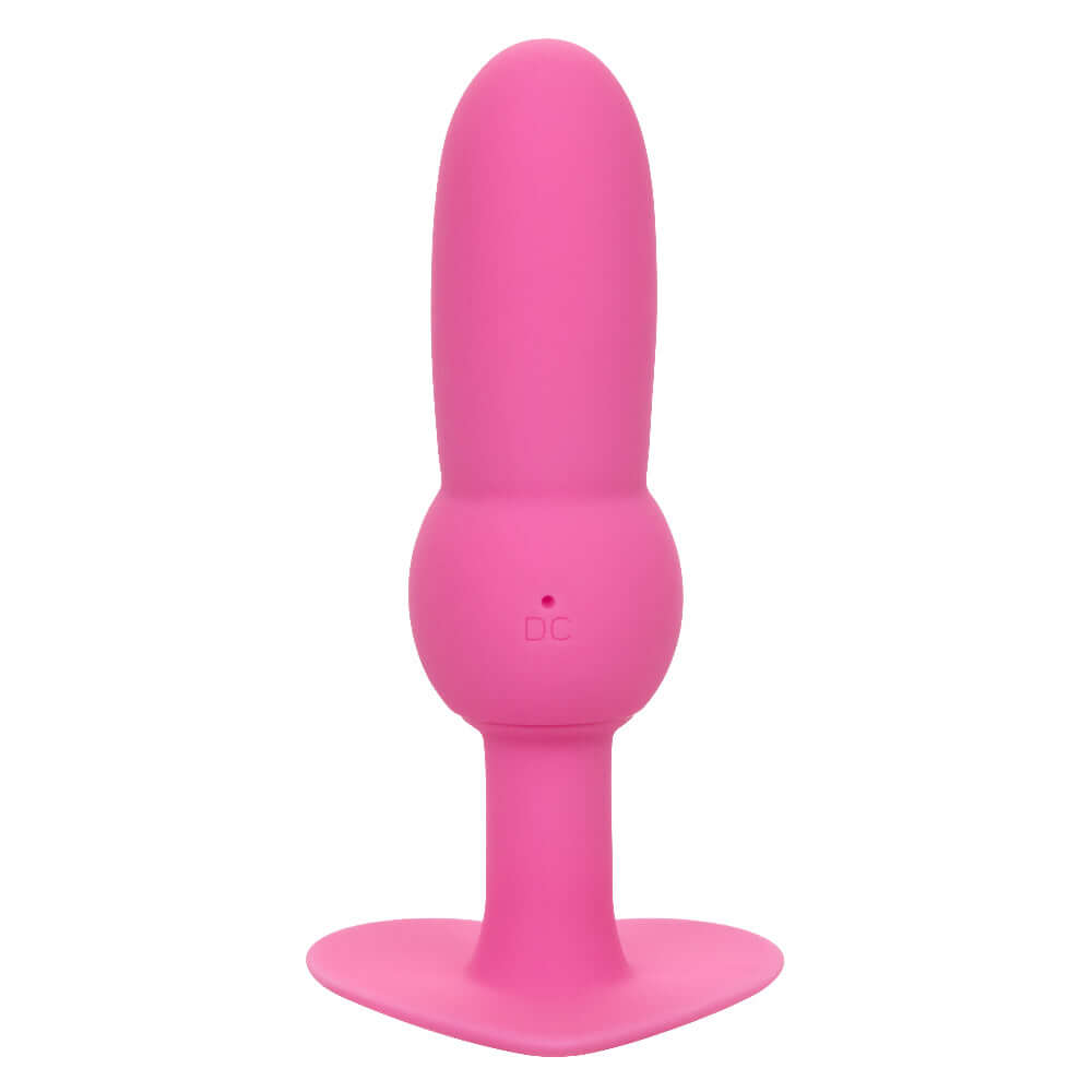 Pink First Time Vibrating Beaded Probe with 10 vibration functions and heart-shaped base for enhanced pleasure