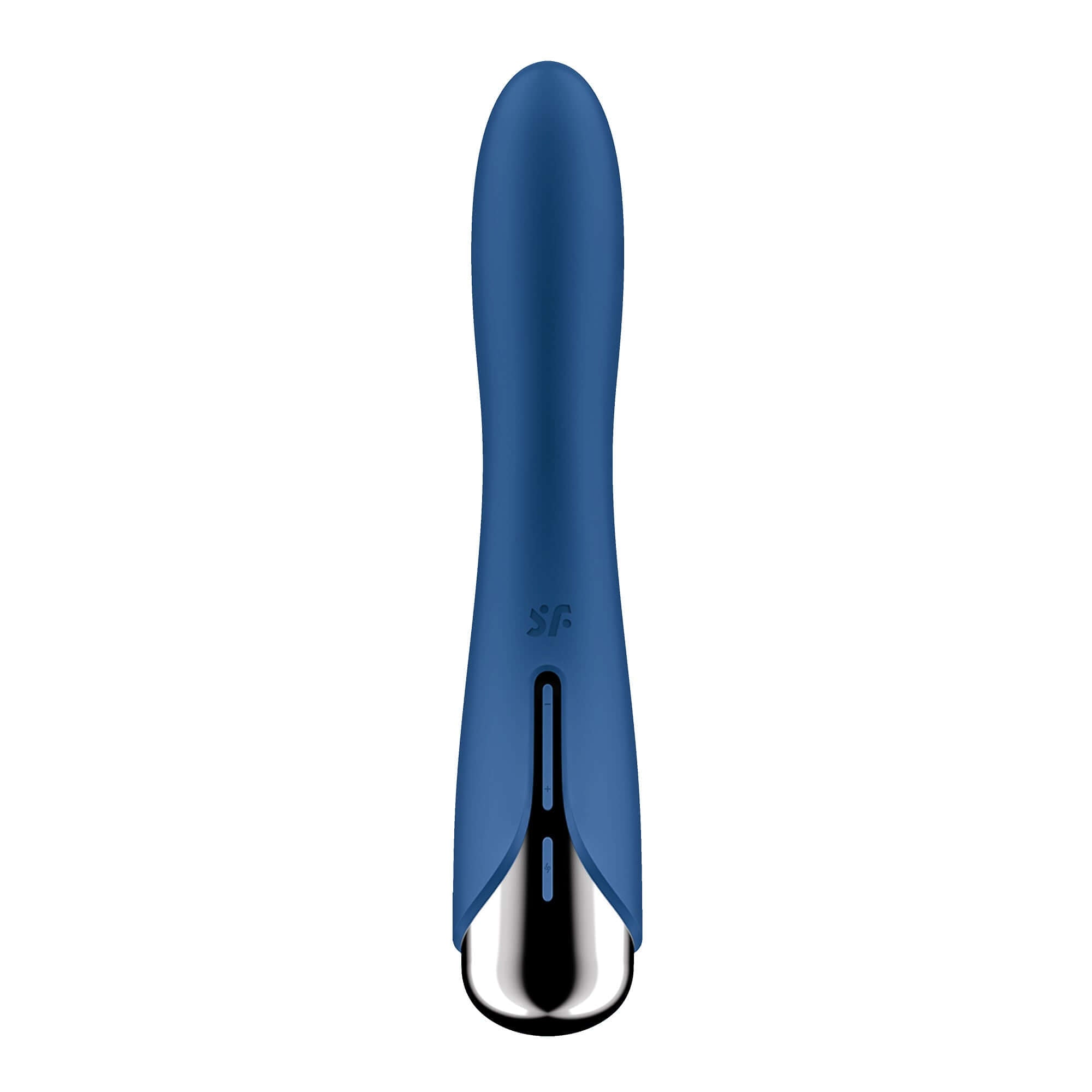 Satisfyer Spinning Vibe 1 in blue, a G-spot vibrator featuring a rotating head for intense stimulation.