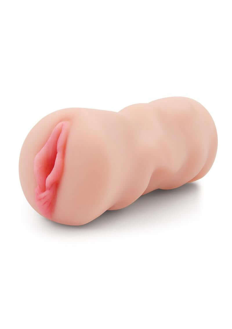 Ultra realistic Stroke Off Porno Pussy Stroker - Light offers intense sensations with textured canals and a smooth, supple feel.