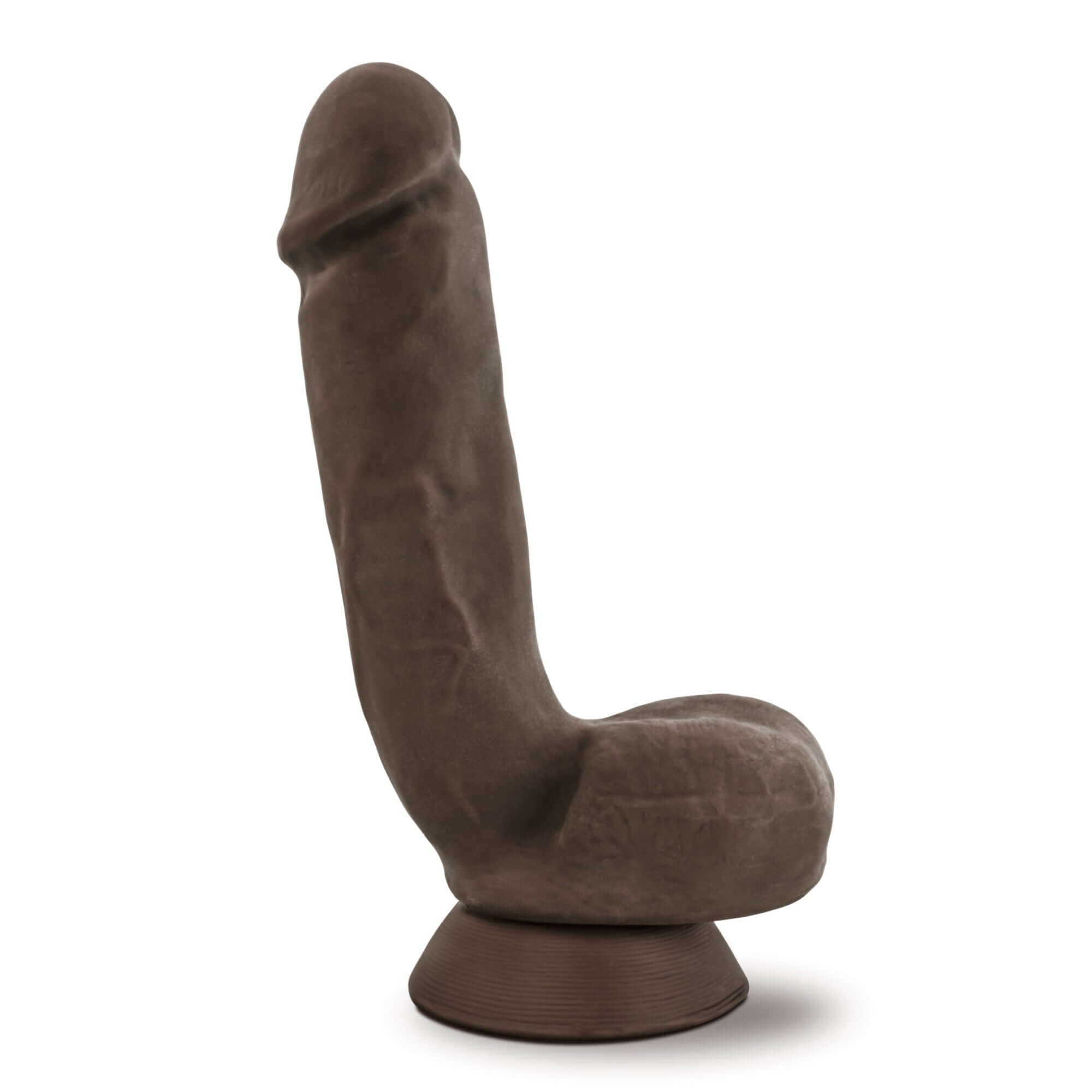 Au Naturel Jerome brown dildo with FlexiShaft technology and dual density Sensa Feel for a soft, bendable yet erect sensation.