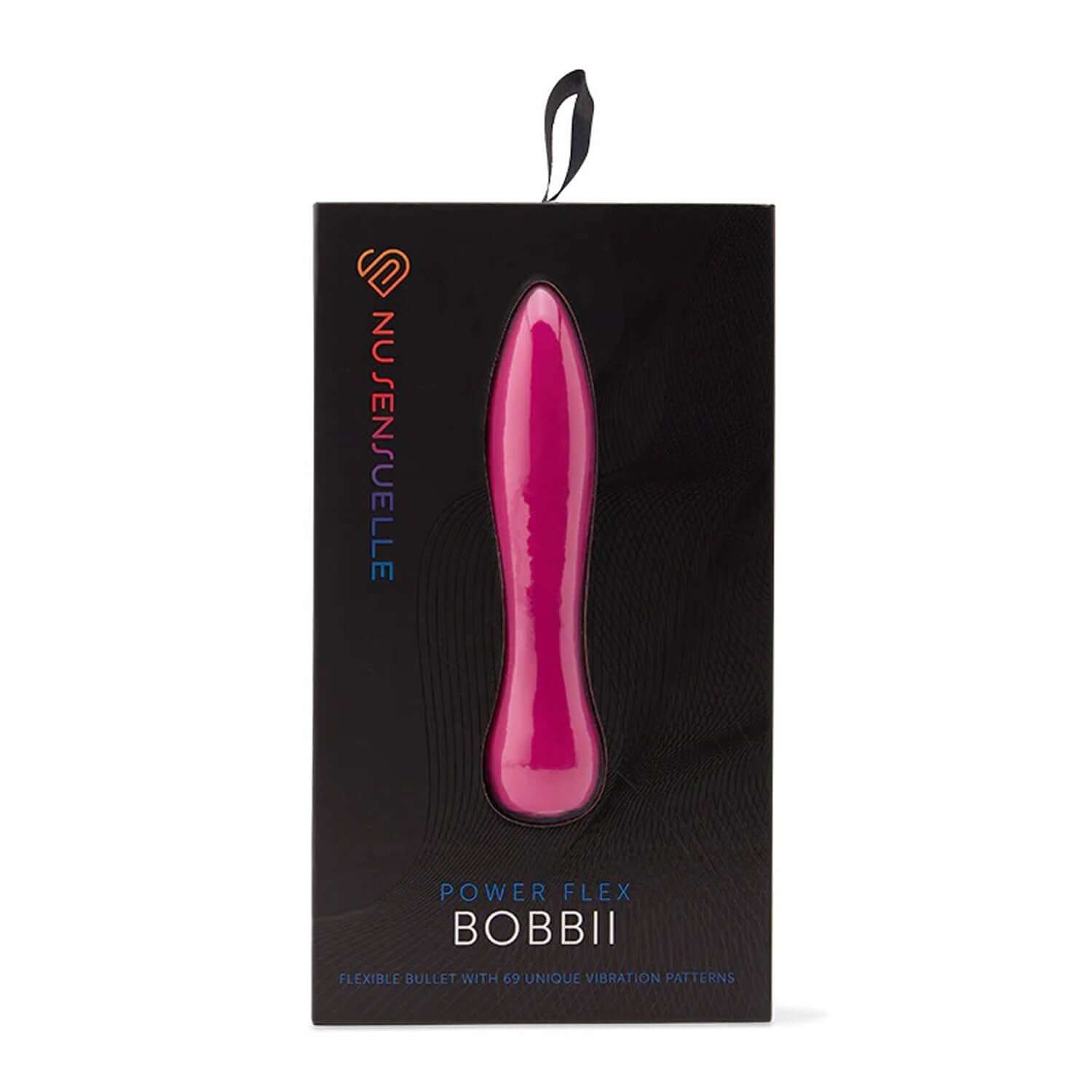 Nu Sensuelle Power Flex Bobbii Magenta Bullet Vibrator in Black Packaging