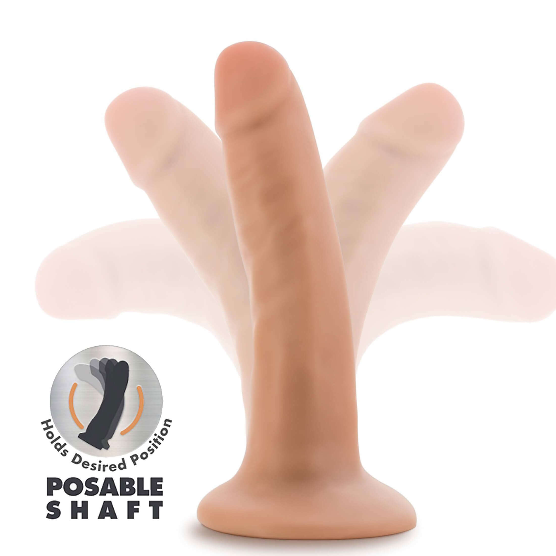 Dr. Skin Plus - 5 Inch Posable Dildo - Vanilla-0