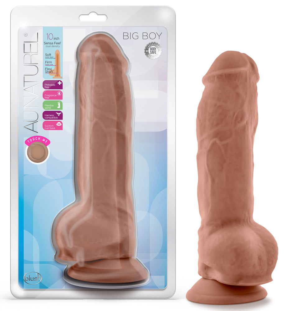 Au Naturel - Big Boy - 10 Inch Dildo - Mocha