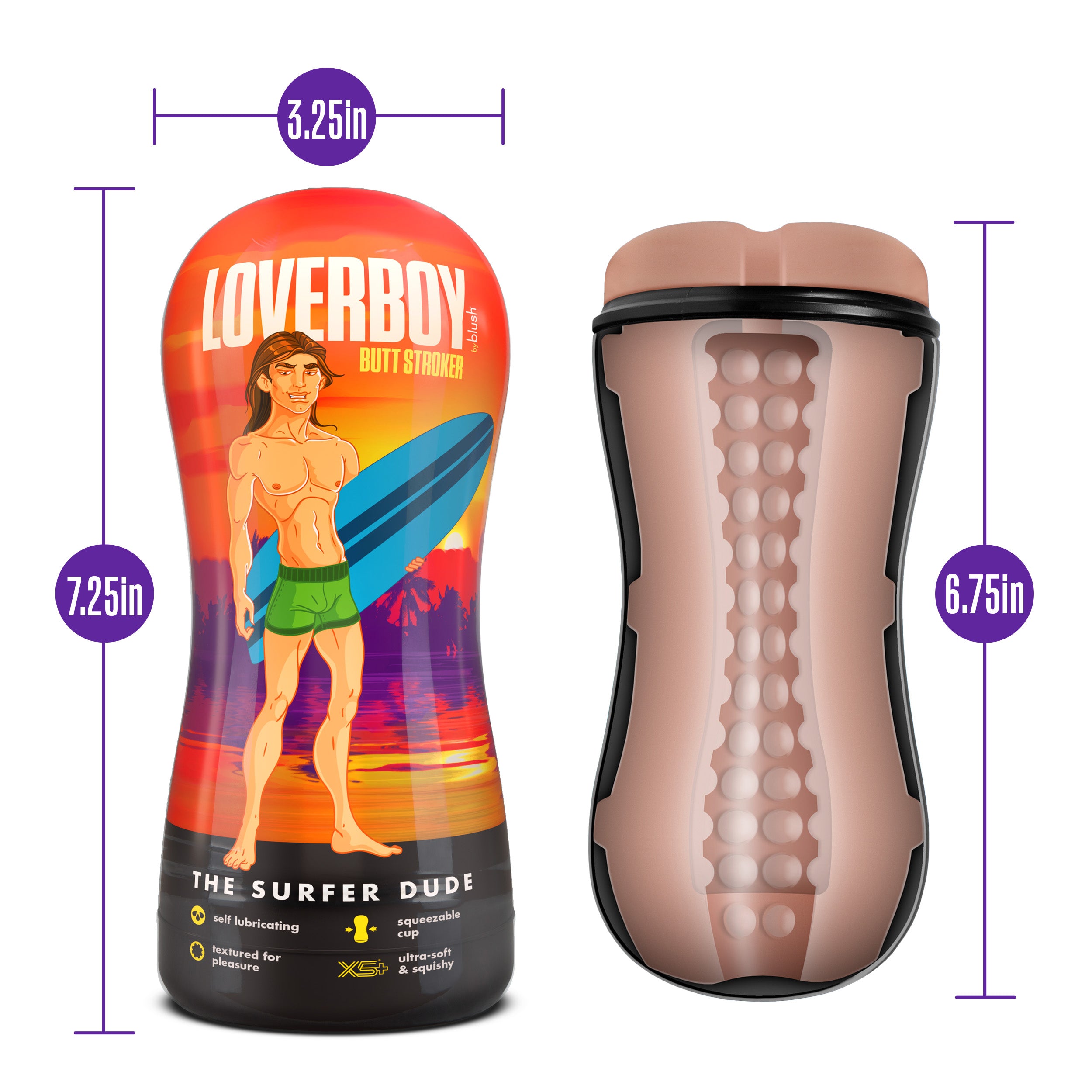 Loverboy - the Surfer Dude - Self Lubricating Stroker - Beige