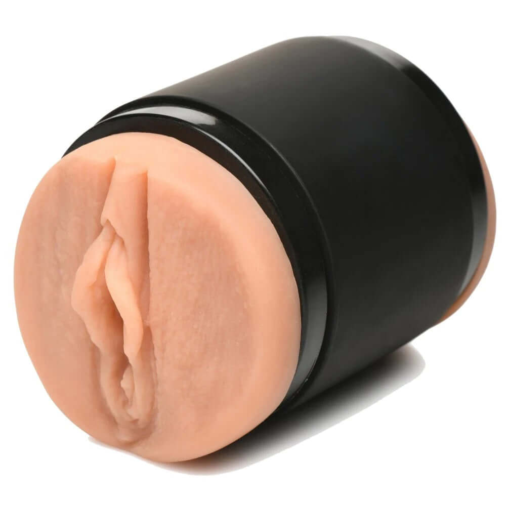 Mistress Double Shot Mouth and Pussy Stroker - Medium, realistic tight tunnel, textured for pleasure, perfect for solo use or enhancing foreplay.