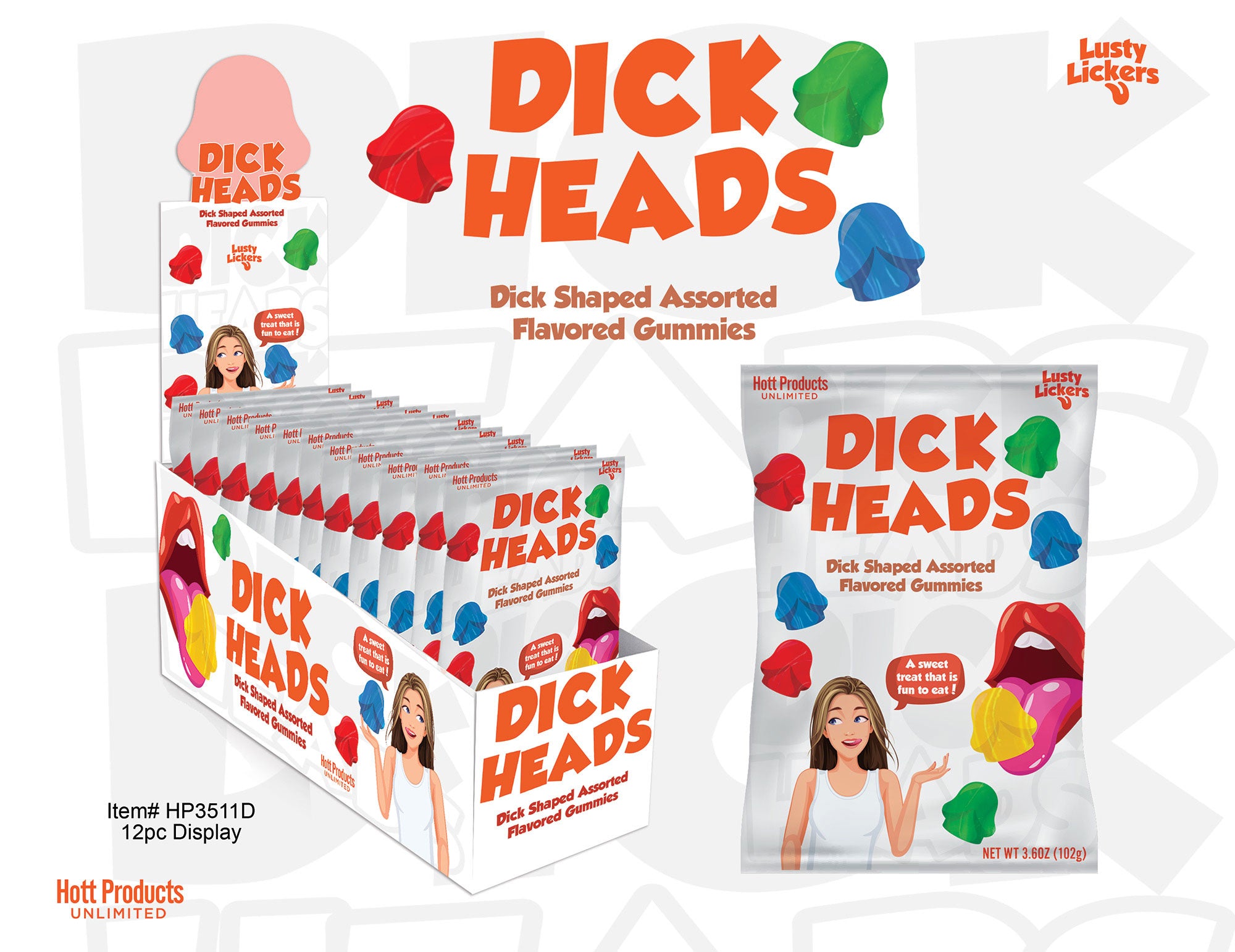 Dick Heads Gummies - Dick Shaped Gummies -  Assorted Flavors-2