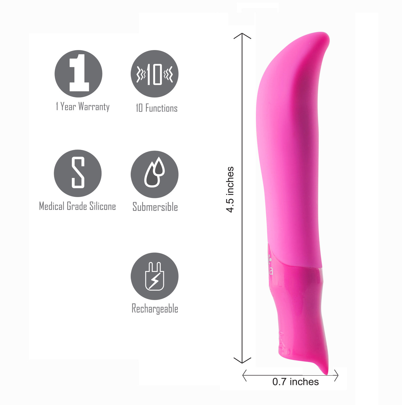 Maddie Silicone G-Spot Vibrator - Pink-1