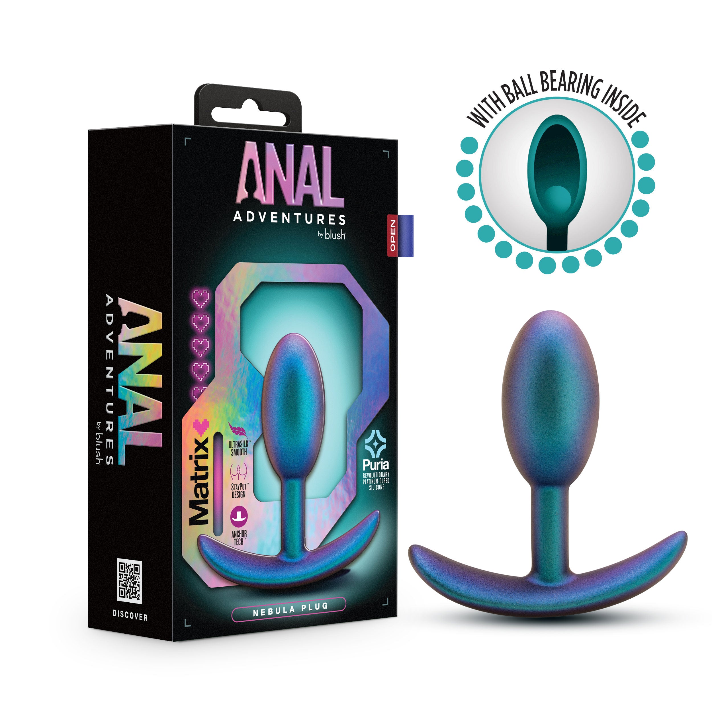 Anal Adventures Matrix - Nebula Plug - Lunar Blue-3