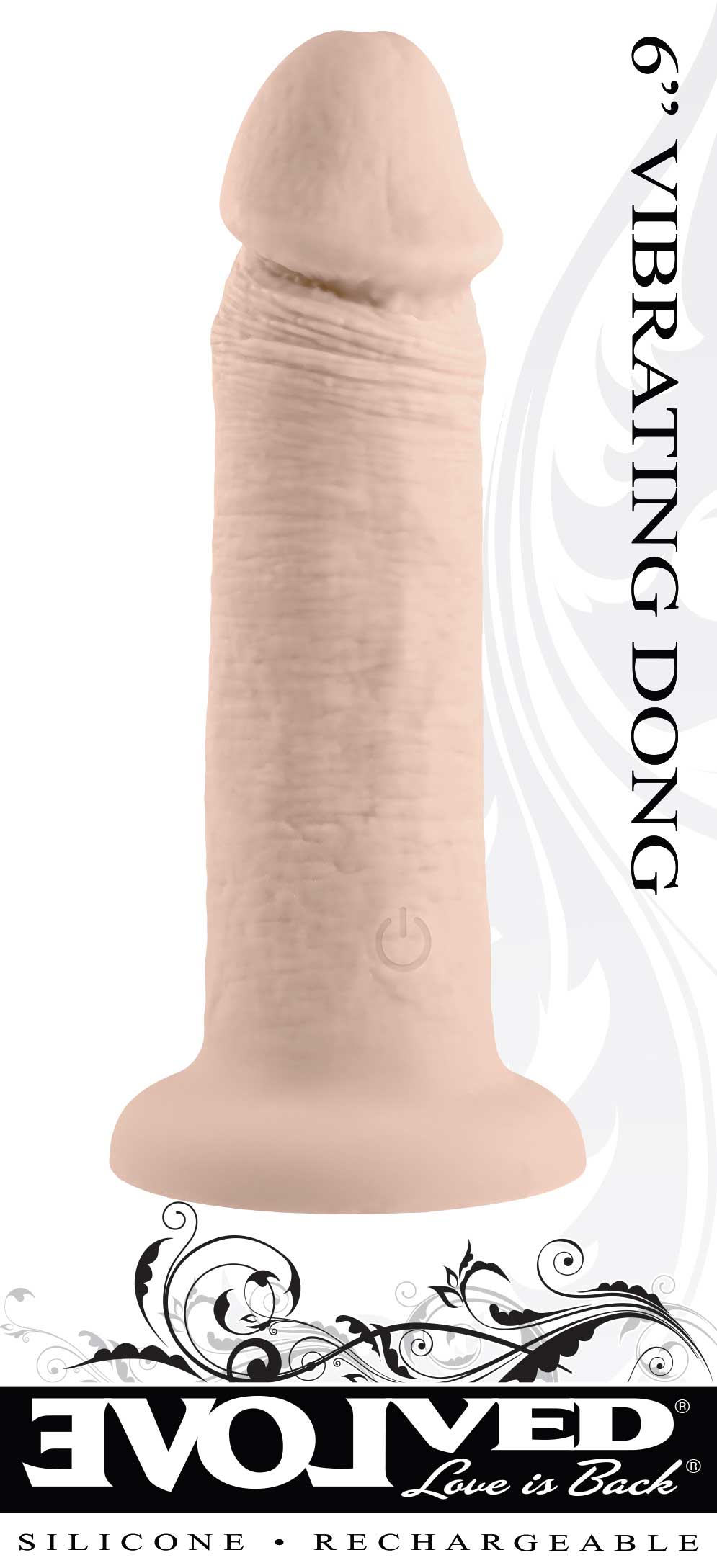 6 Inch Girthy Vibrating Dong - Light-3