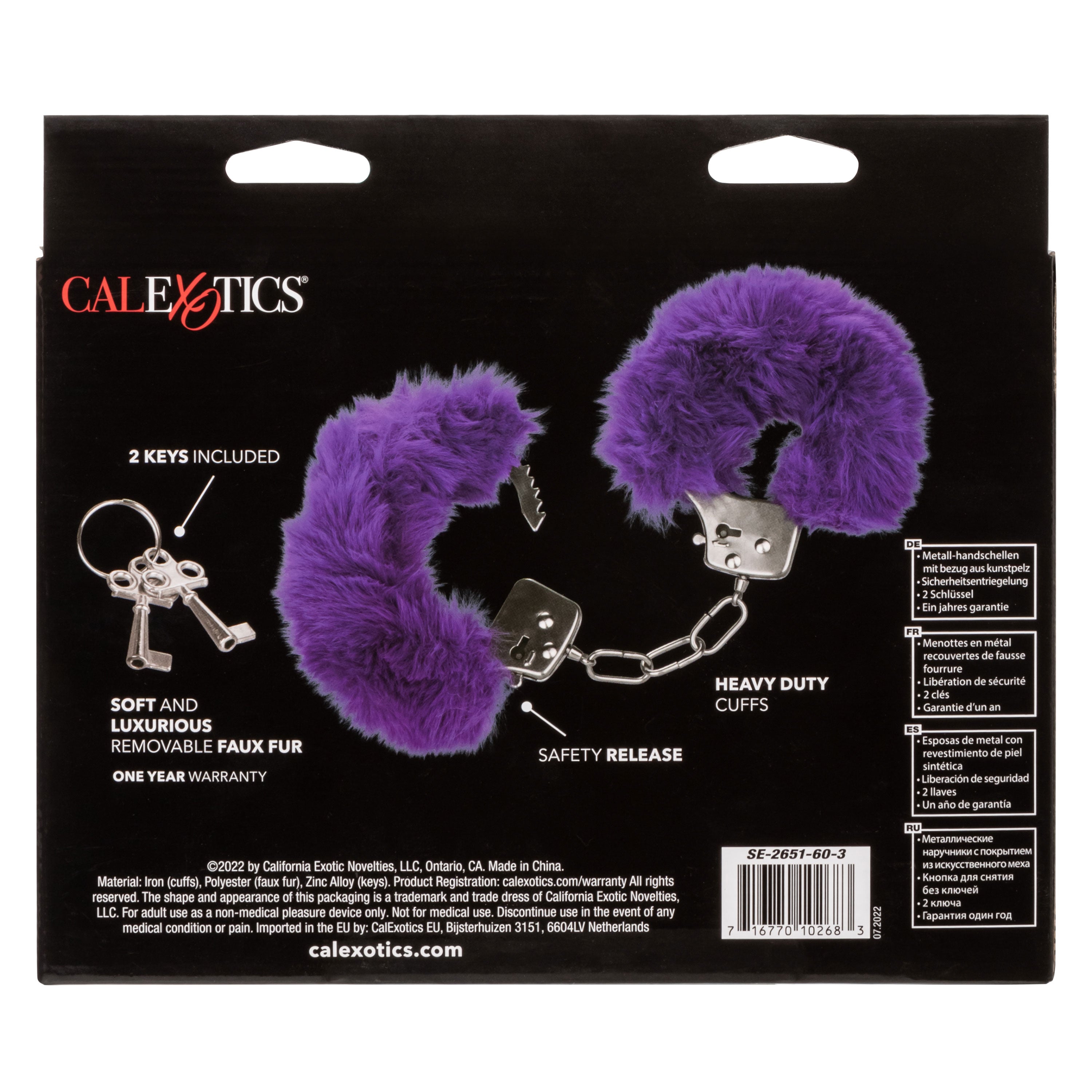 Ultra Fluffy Furry Cuffs - Purple