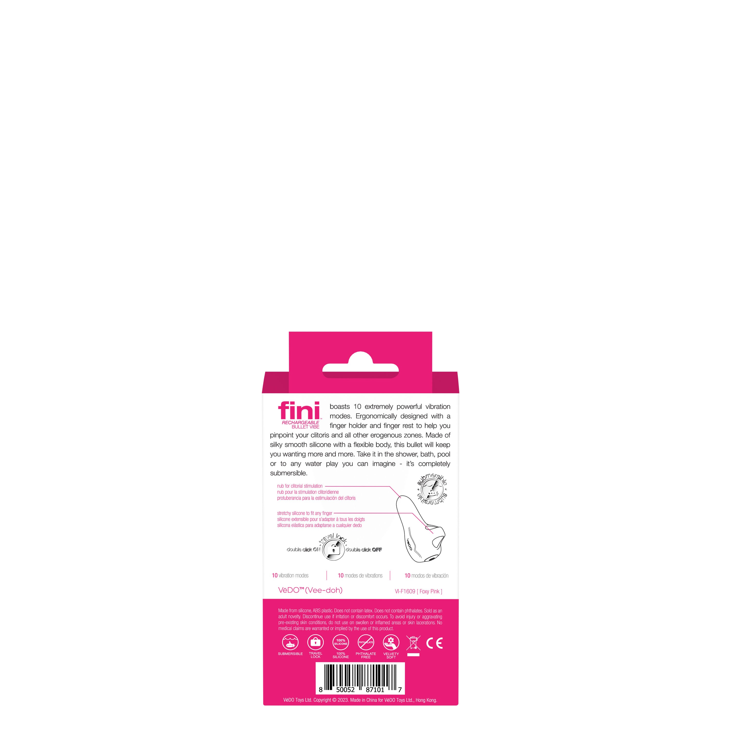 Fini Rechargeable Bullet Vibe - Pink-1