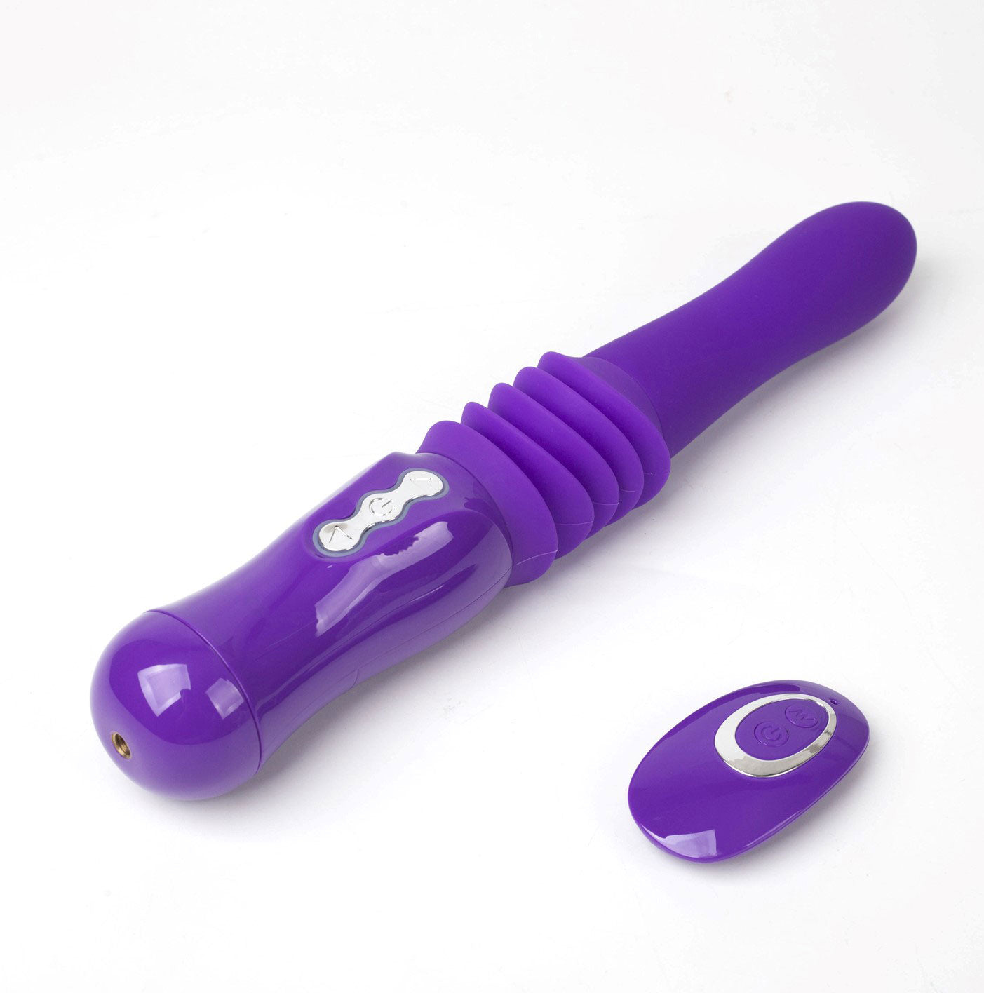 Monroe USB Rechargeable Silicone Thrusting  Portable Love Machine - Purple-2