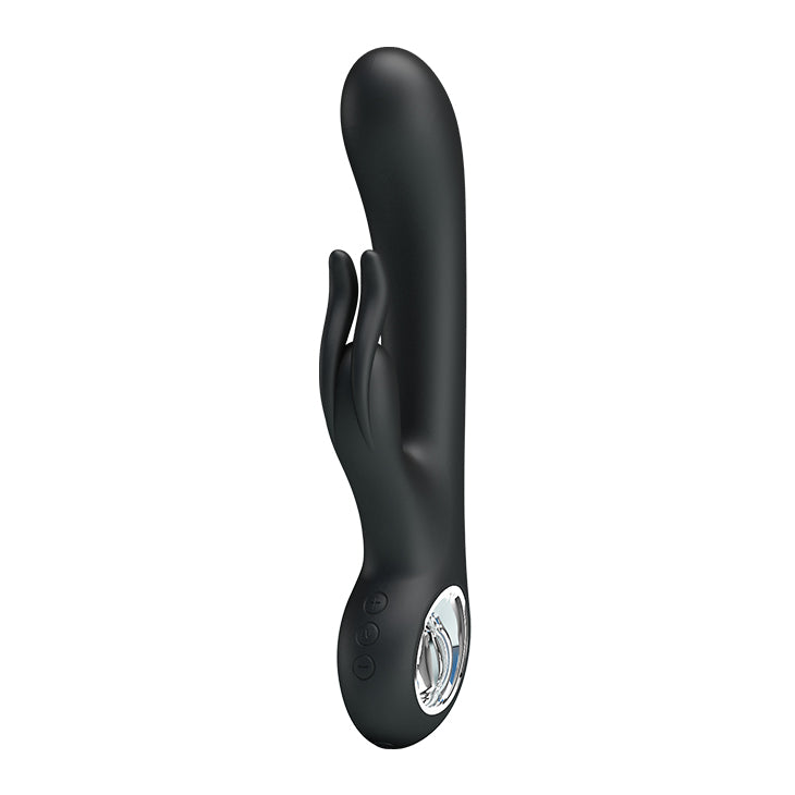 Pretty Love Carina 7 Function Rabbit Syle Vibrator - Black