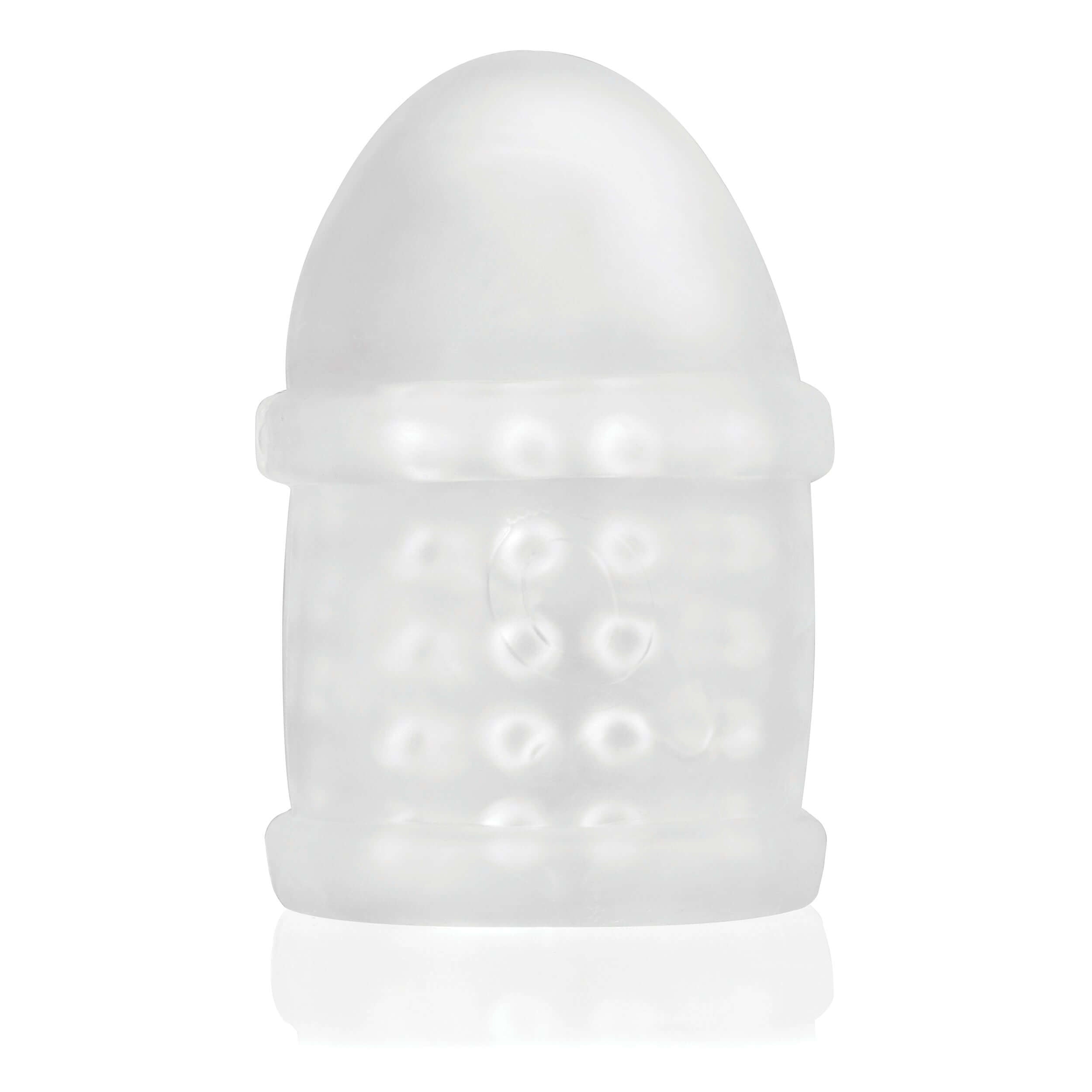 Clear Jackits Mansturbation Sleeve with nubby texture for enhanced pleasure and discreet use.