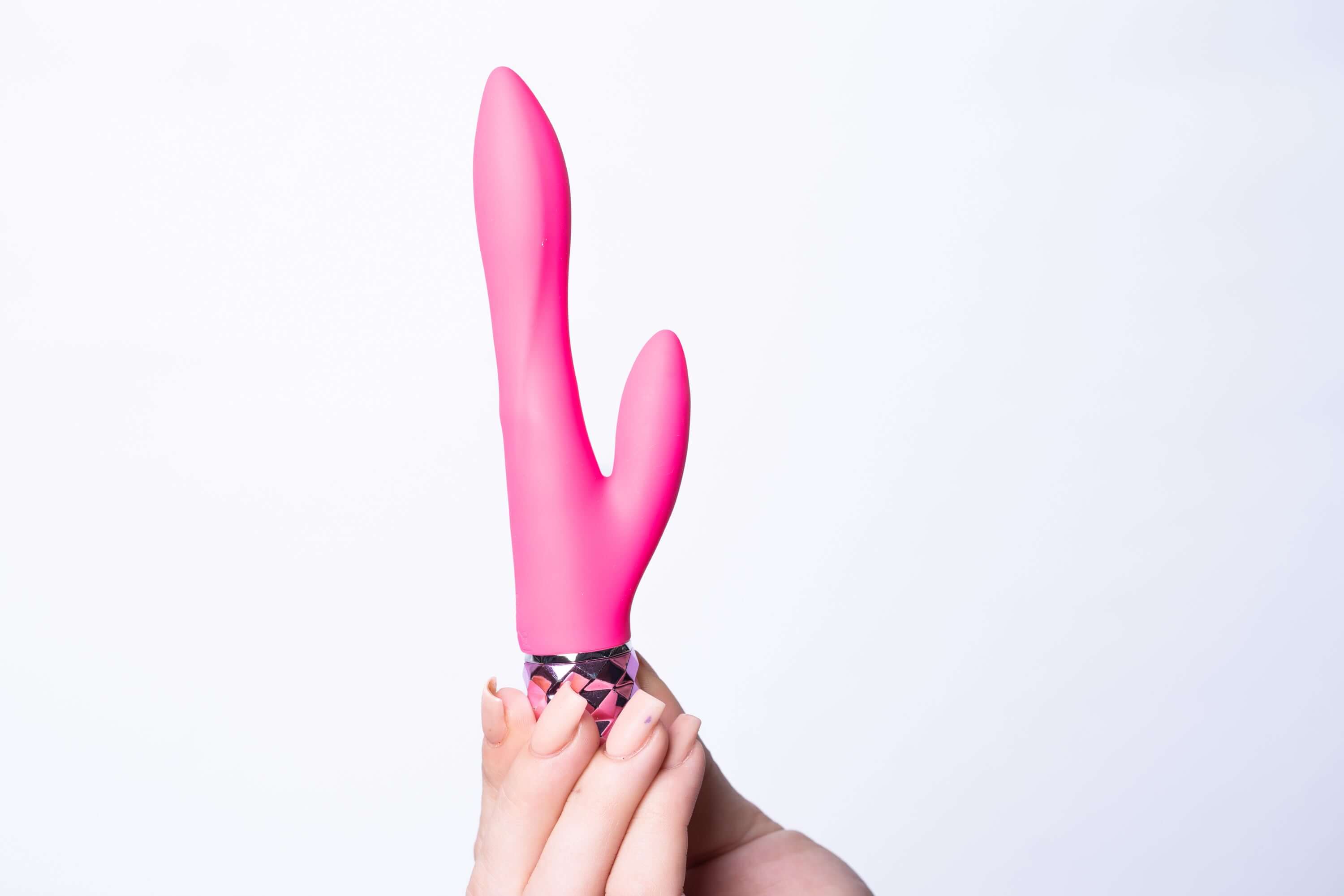 Victoria Crystal Gem Dual Vibrator - Pink-1