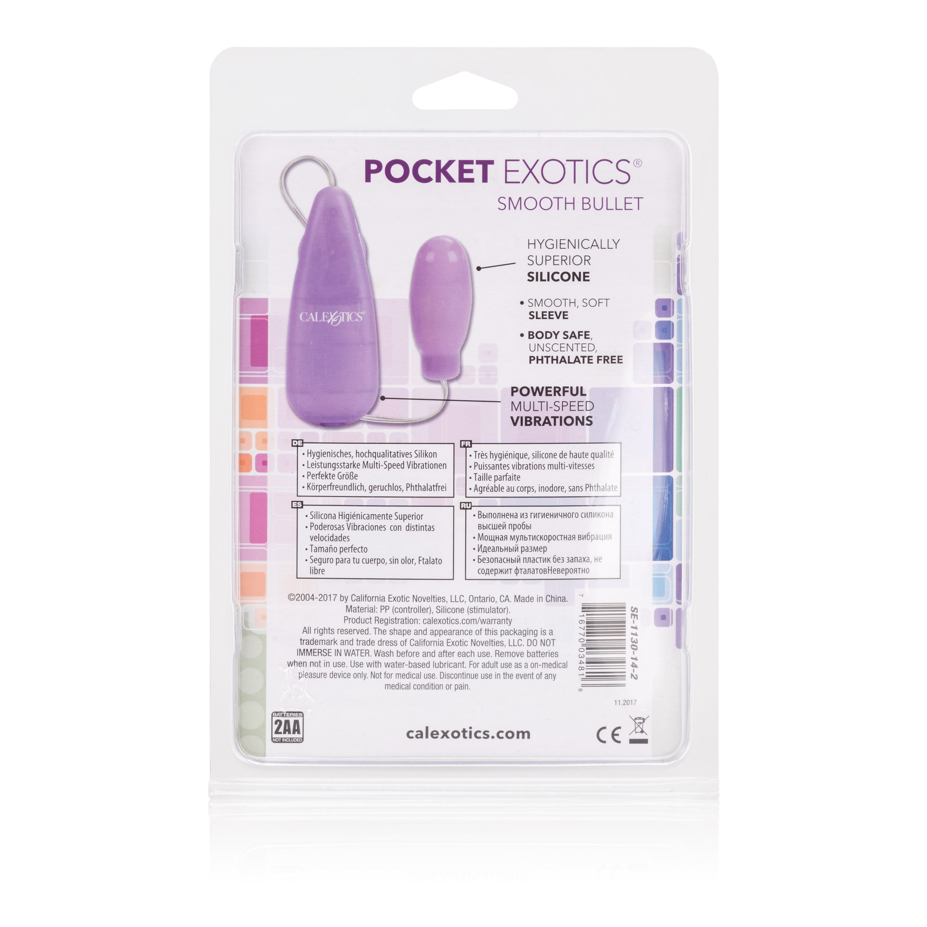 Silicone Slims Vibrating Smooth Bullet - Purple